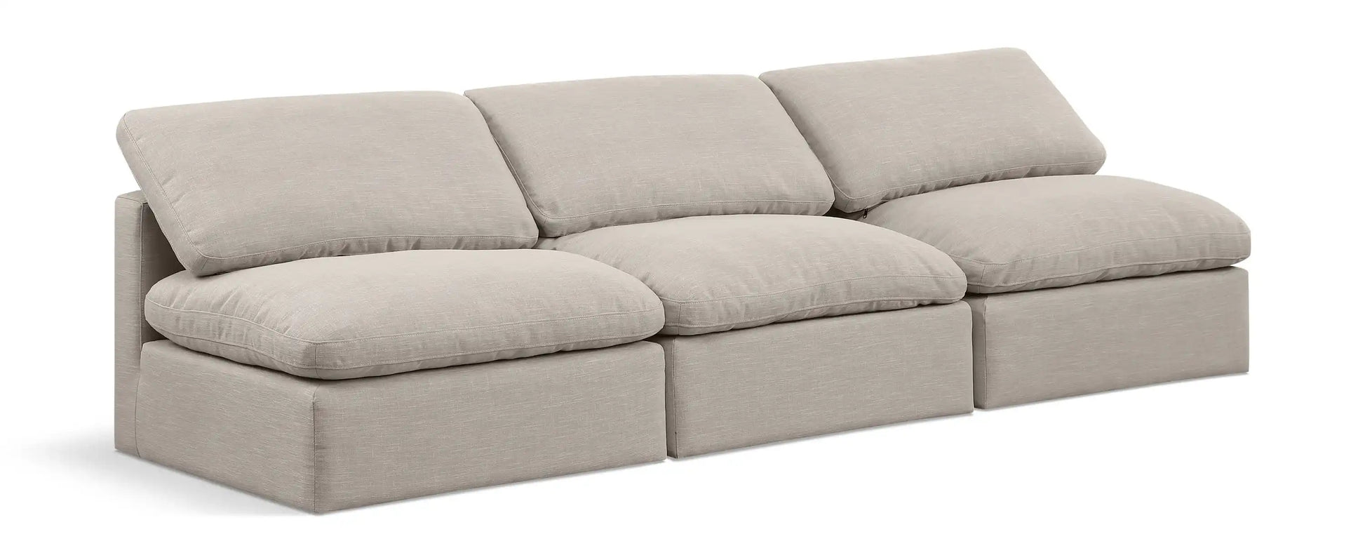 Indulge - Linen 3 Seat Modular Armless Sofa - Best Buy Furniture