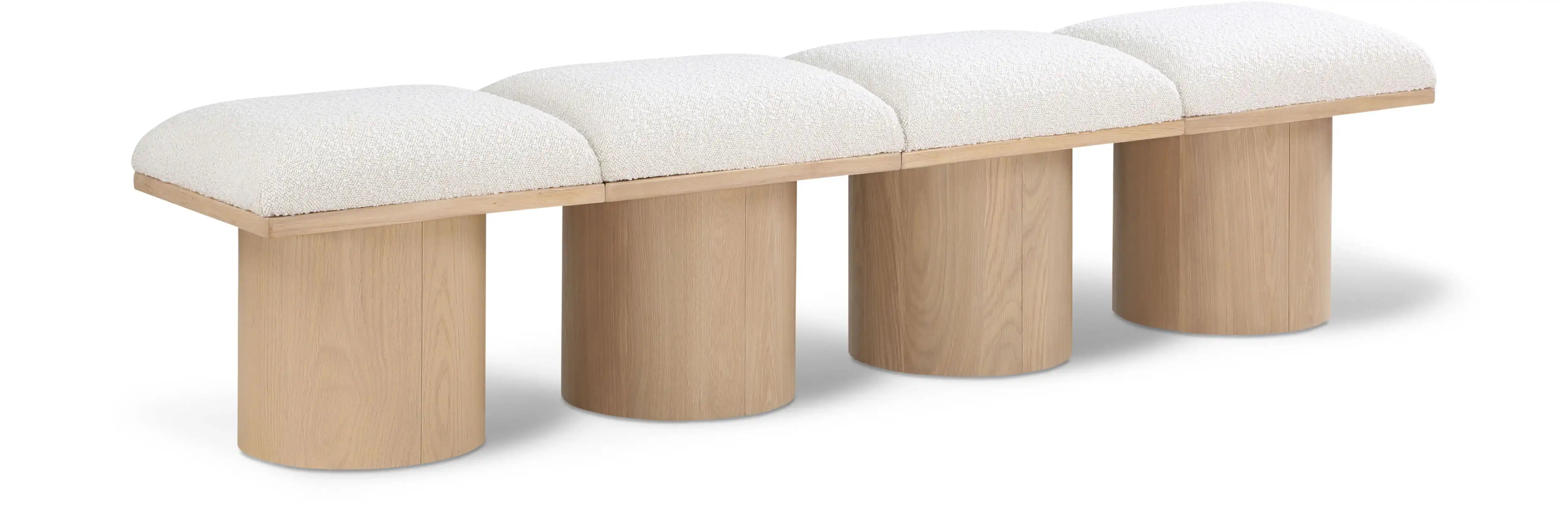 Pavilion - 4 Piece Modular Bench With Natural Base - Best Buy Furniture