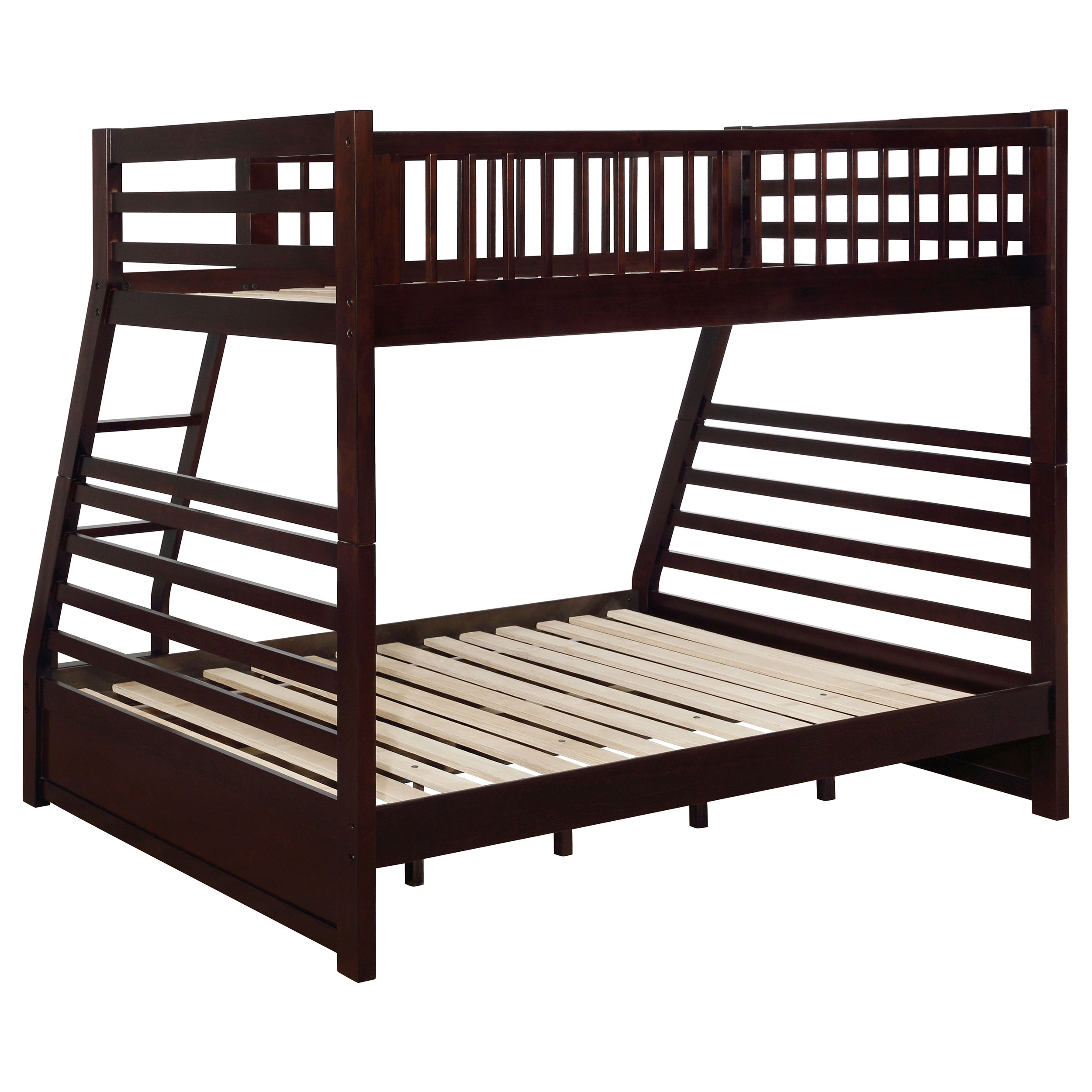 Ashton 2-drawer Wood Twin Over Full Bunk Bed Cappuccino-CoasterEssence