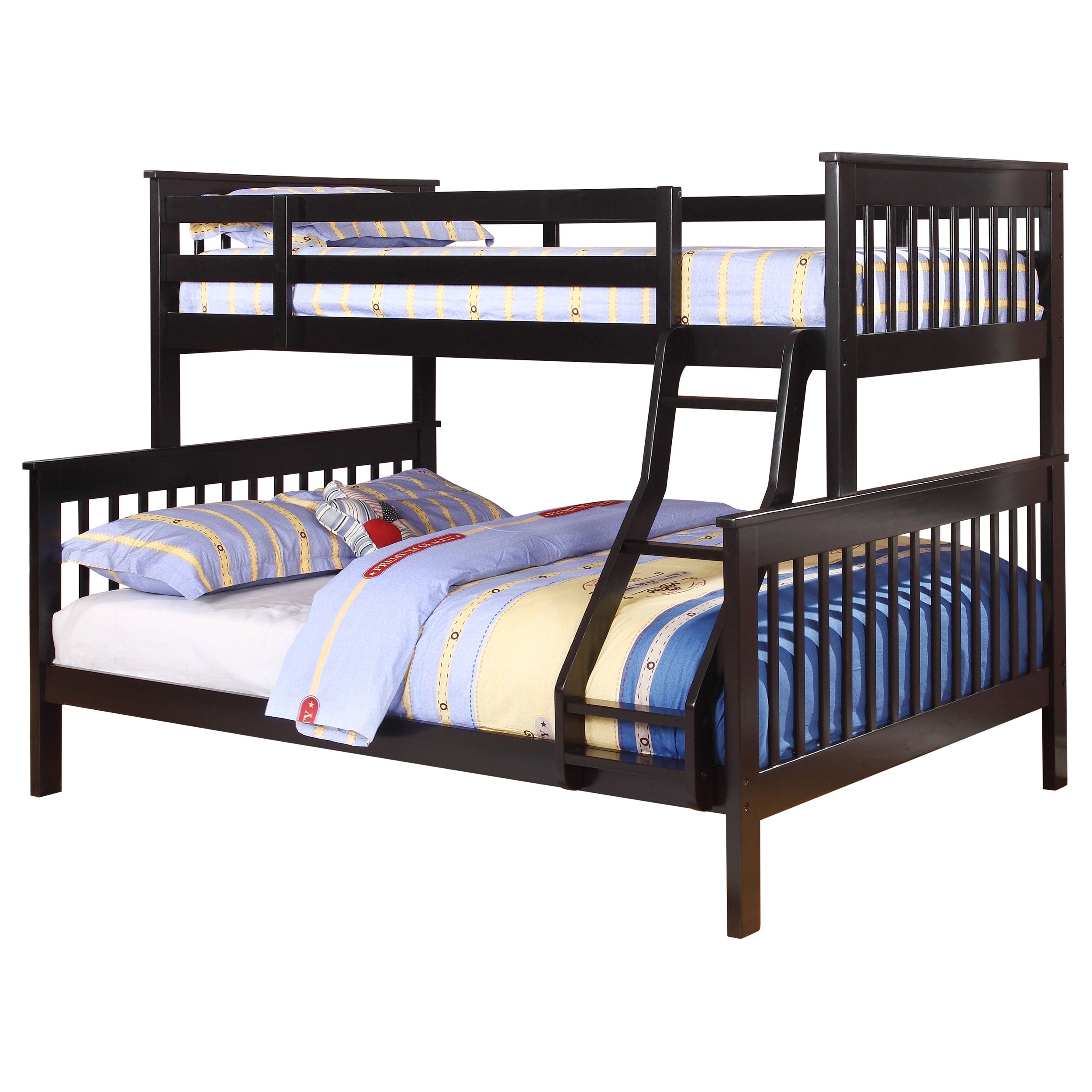Chapman Wood Twin Over Full Bunk Bed Black-CoasterEveryday