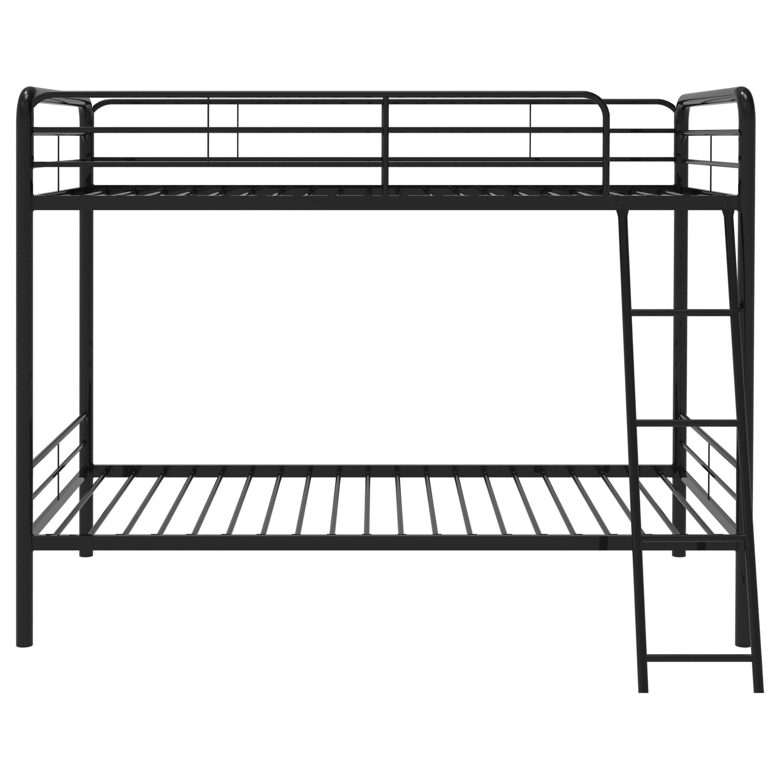 Carson Metal Twin Over Twin Bunk Bed Glossy Black-