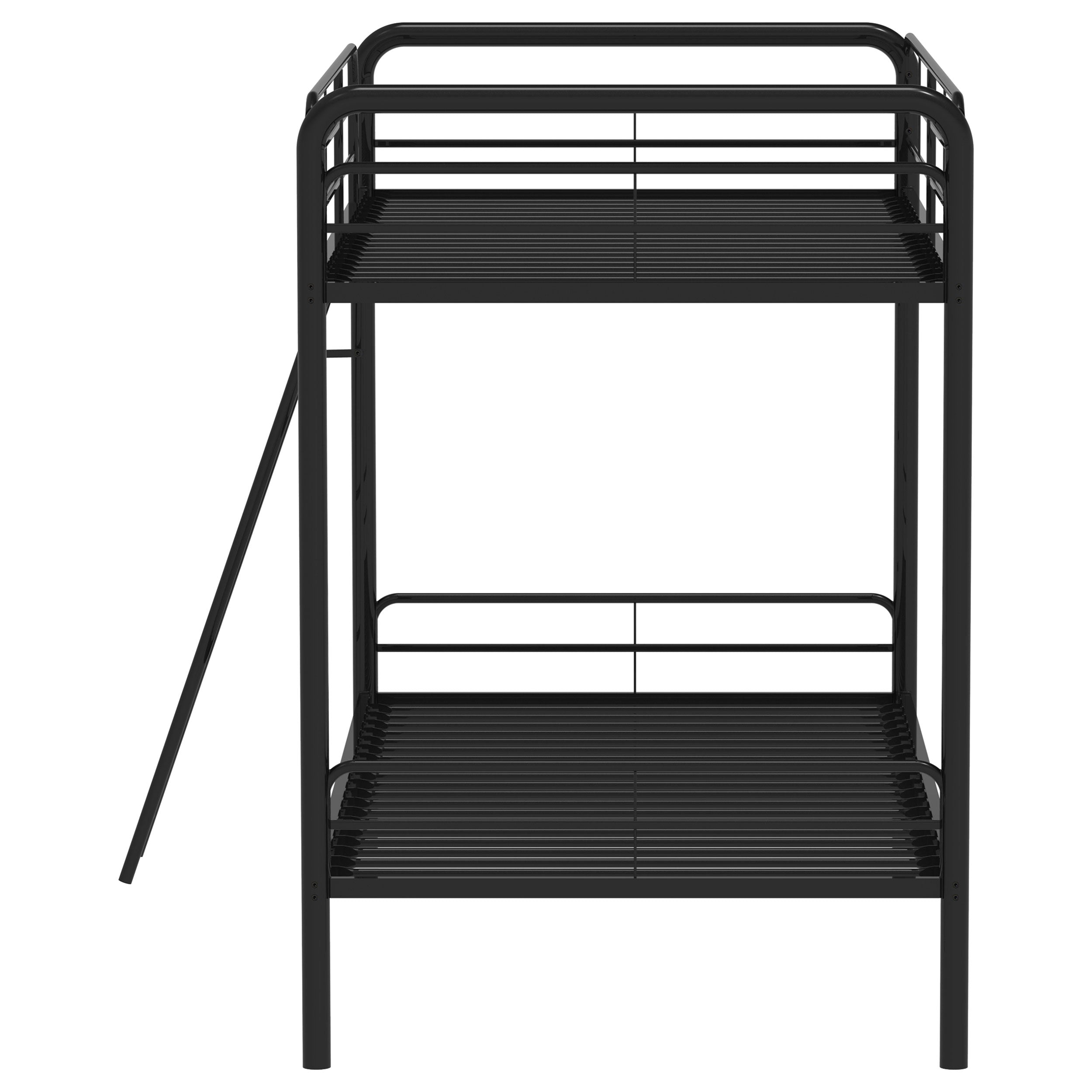 Carson Metal Twin Over Twin Bunk Bed Glossy Black-