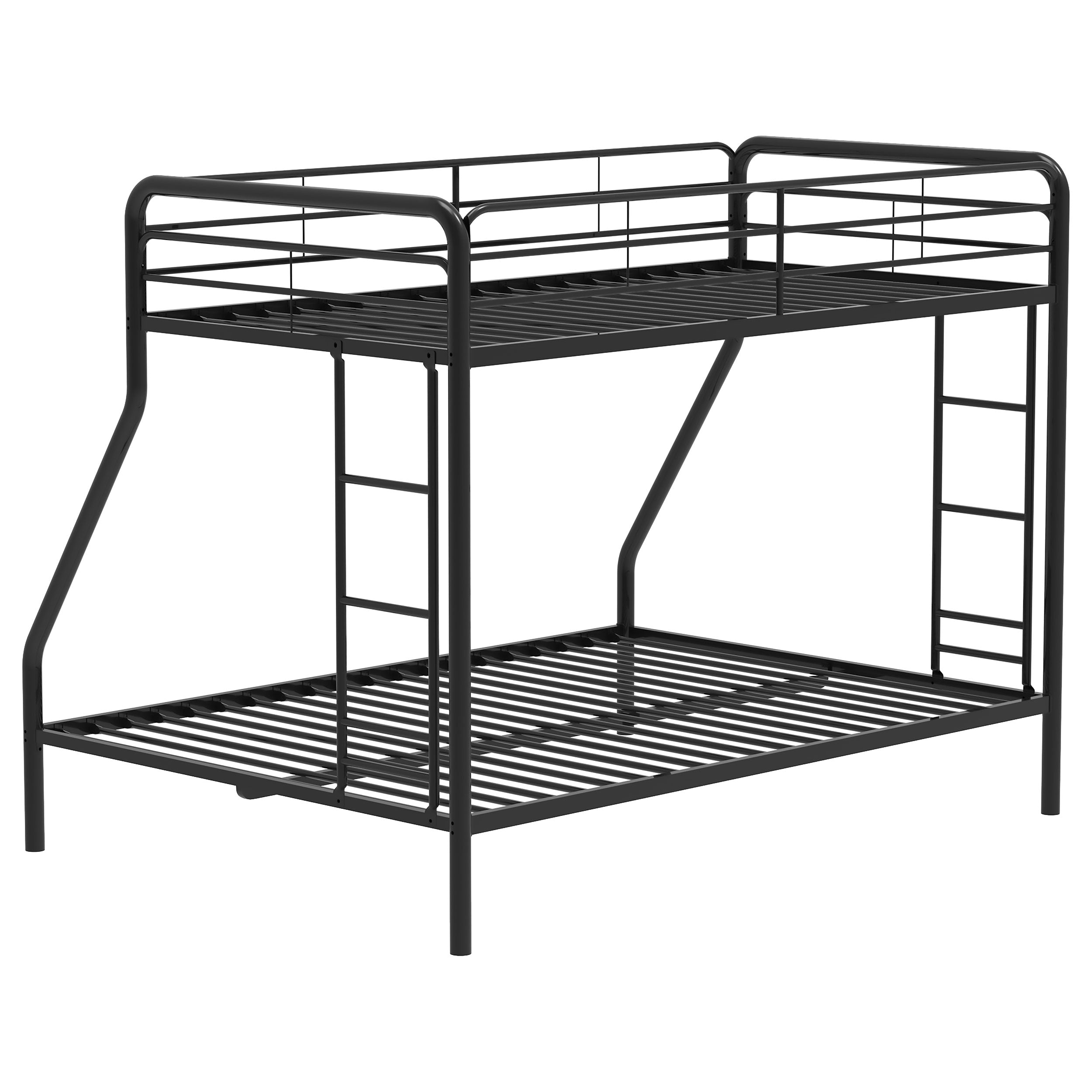 Carson Metal Twin Over Full Bunk Bed Glossy Black-