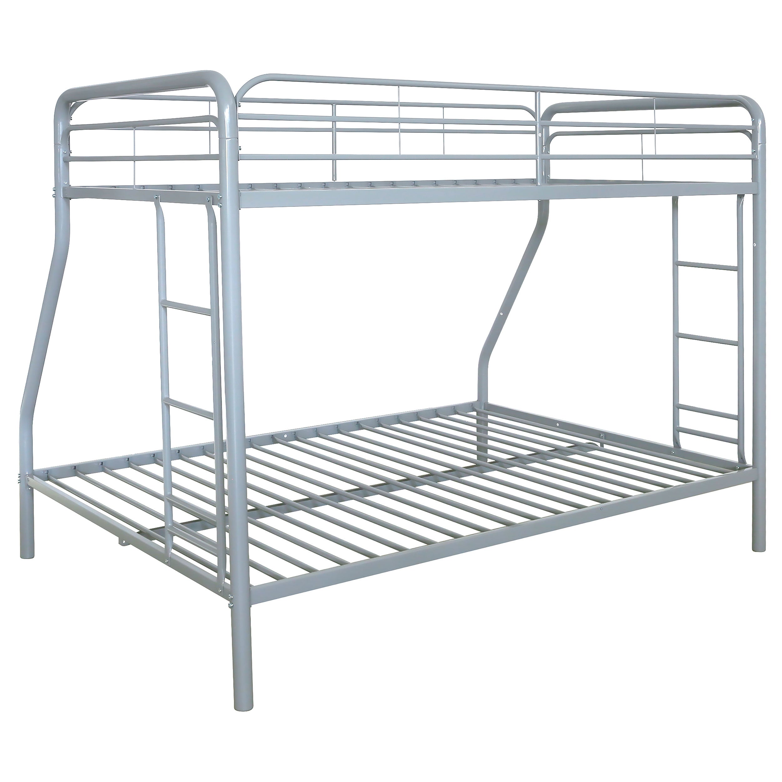 Carson Metal Twin Over Full Bunk Bed Glossy Silver-