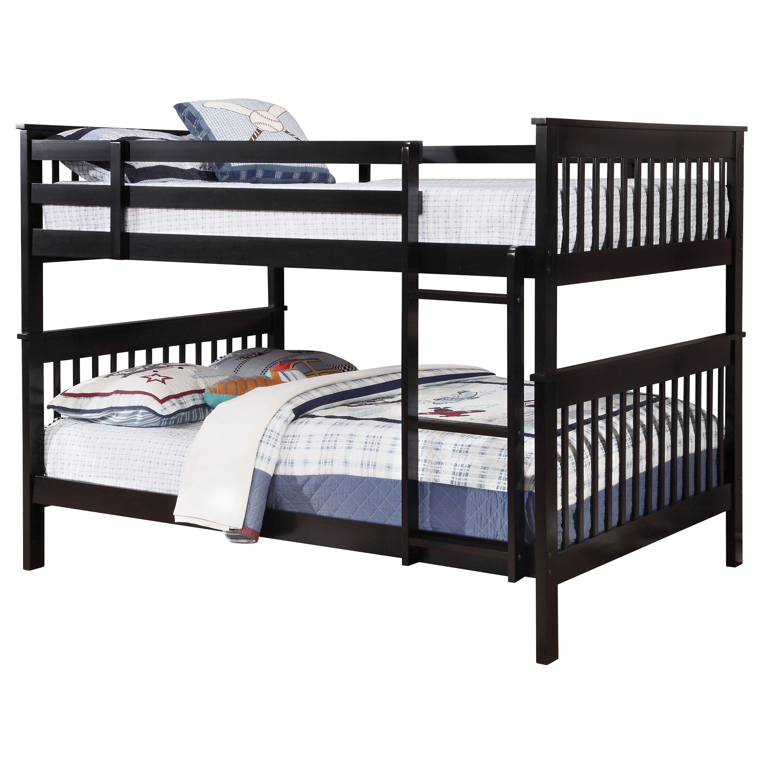 Chapman Wood Full Over Full Bunk Bed Black-CoasterEveryday