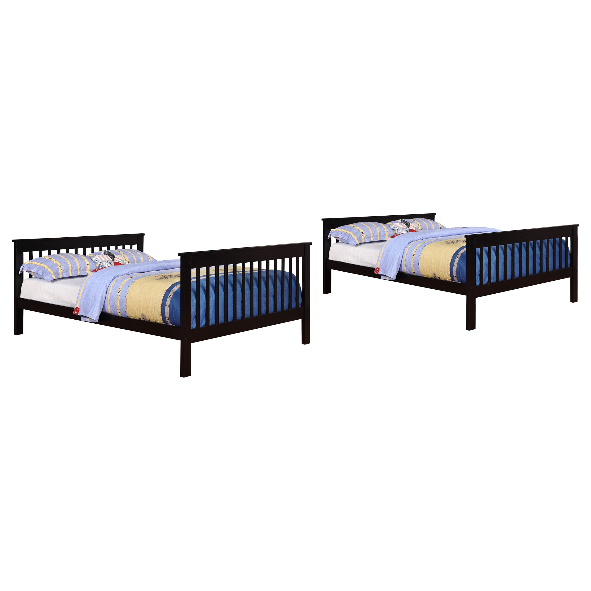 Chapman Wood Full Over Full Bunk Bed Black-CoasterEveryday
