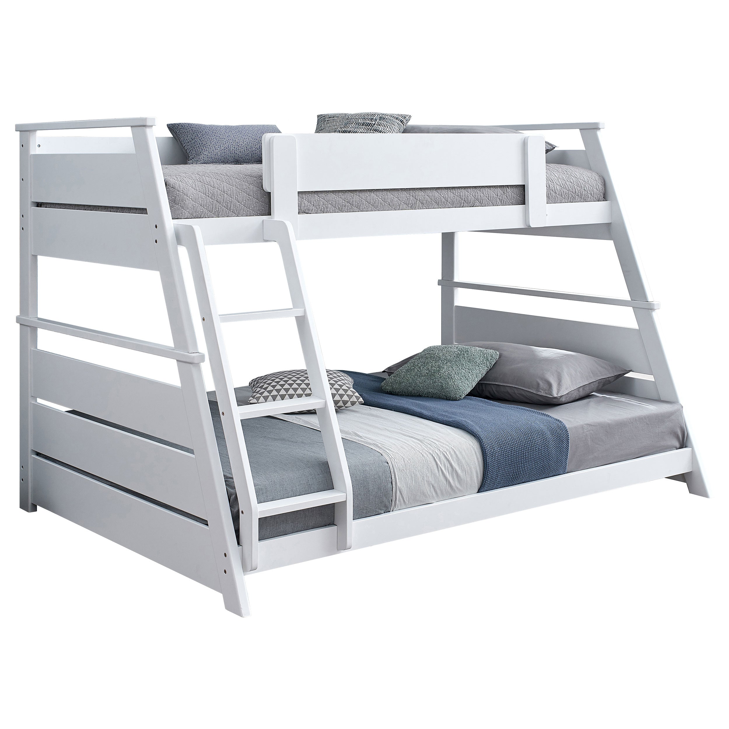 Holden Wood Veneer Twin Over Full Bunk Bed White-