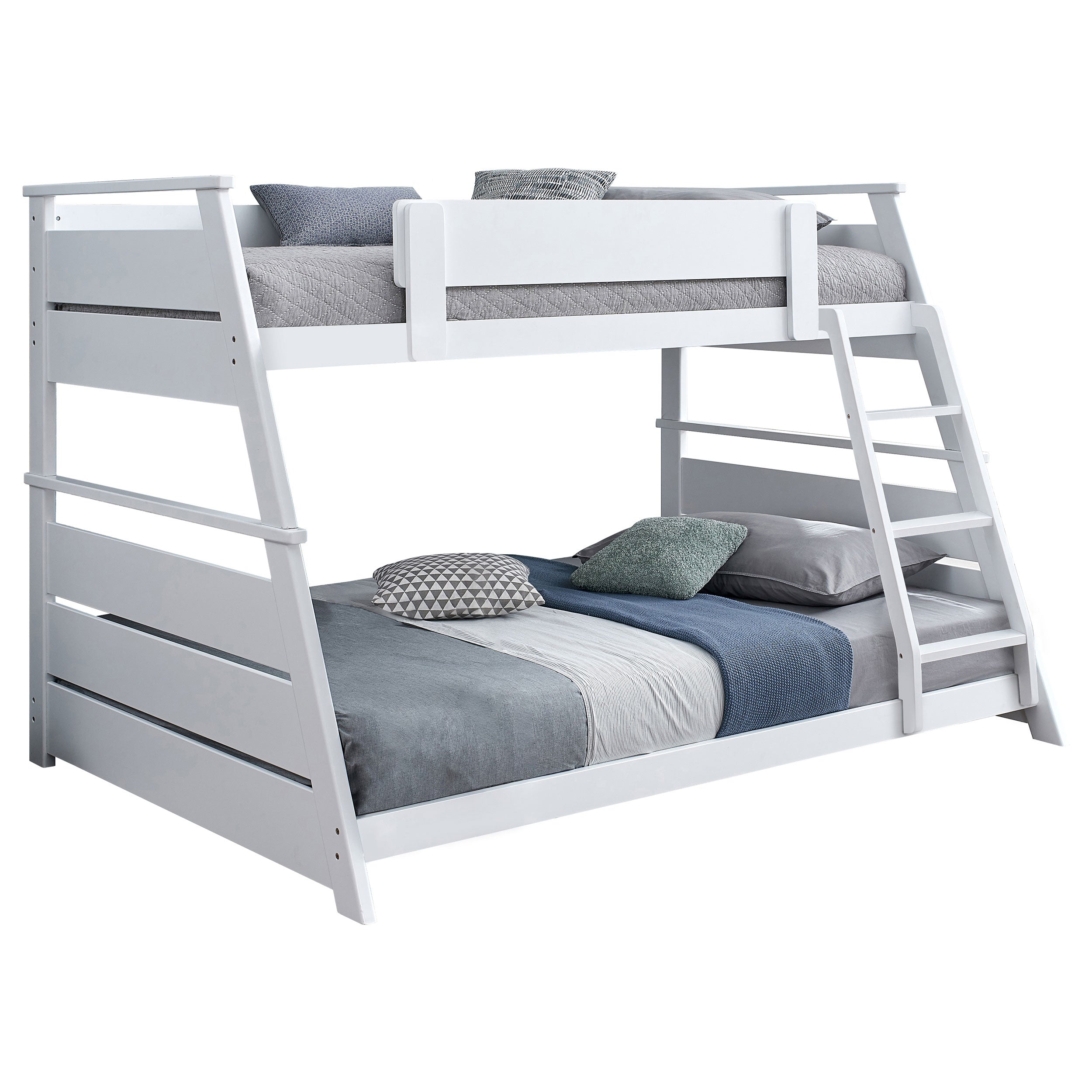 Holden Wood Veneer Twin Over Full Bunk Bed White-