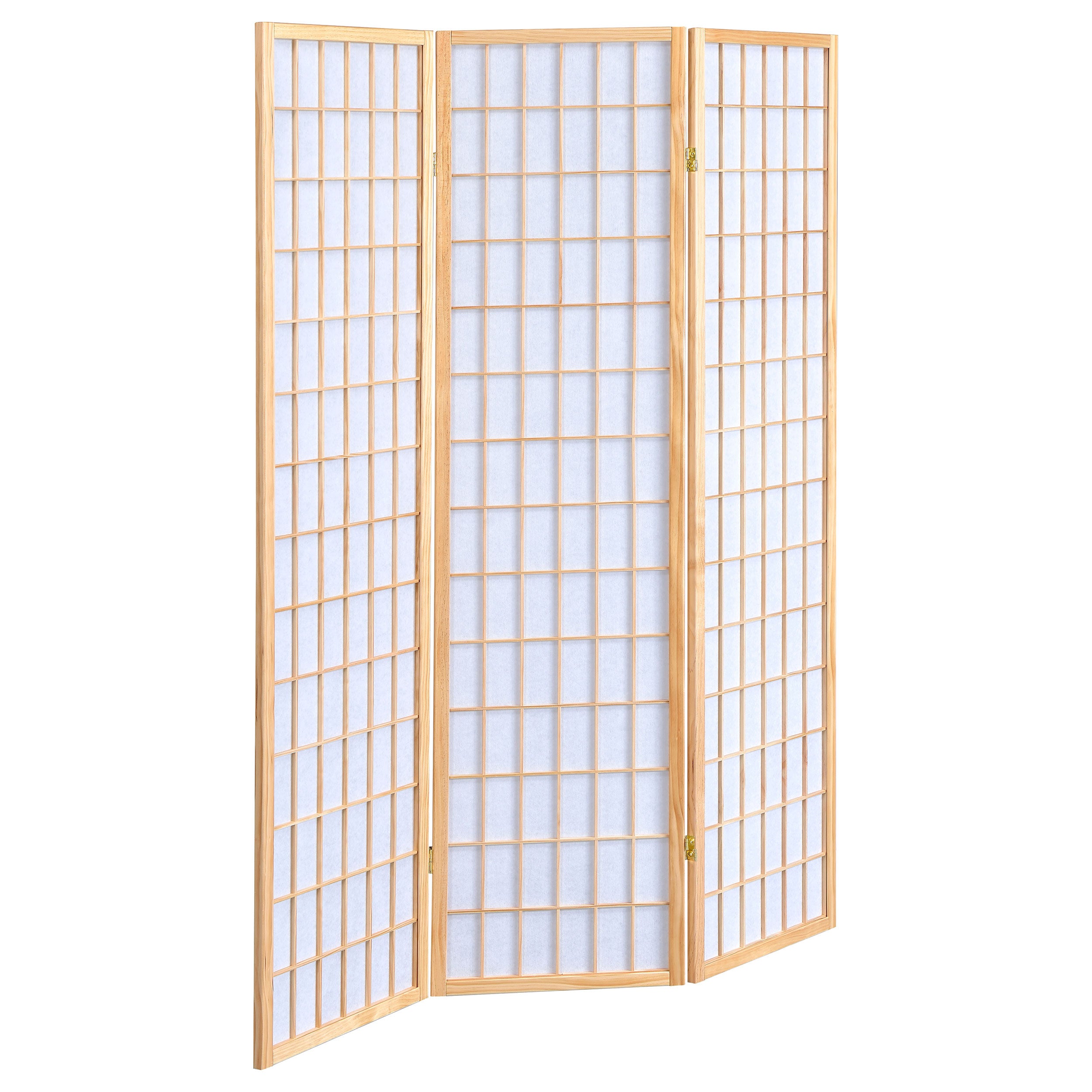 Carrie 3-Panel Room Divider Folding Shoji Screen Natural-CoasterEveryday