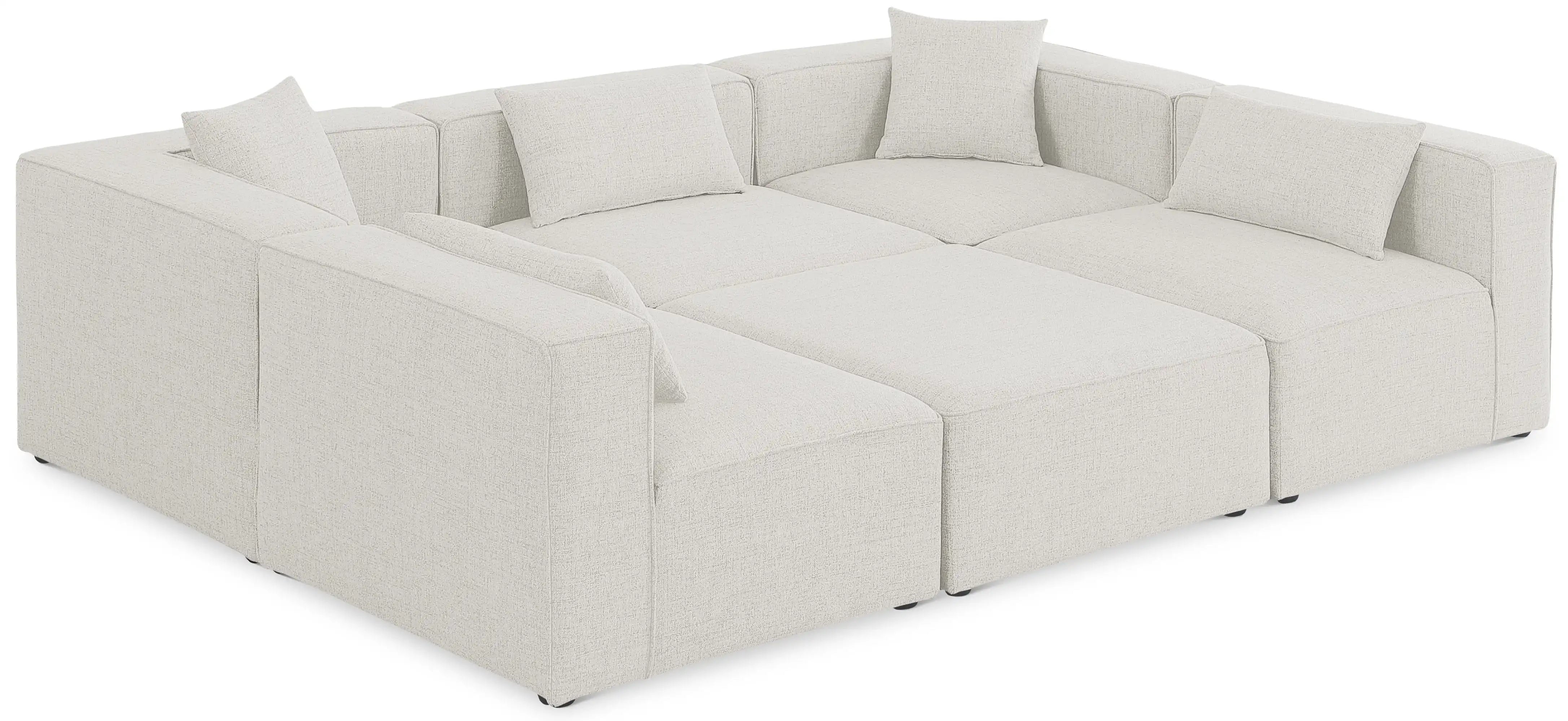 Cube - Linen 6 Piece Modular Sectional - Best Buy Furniture