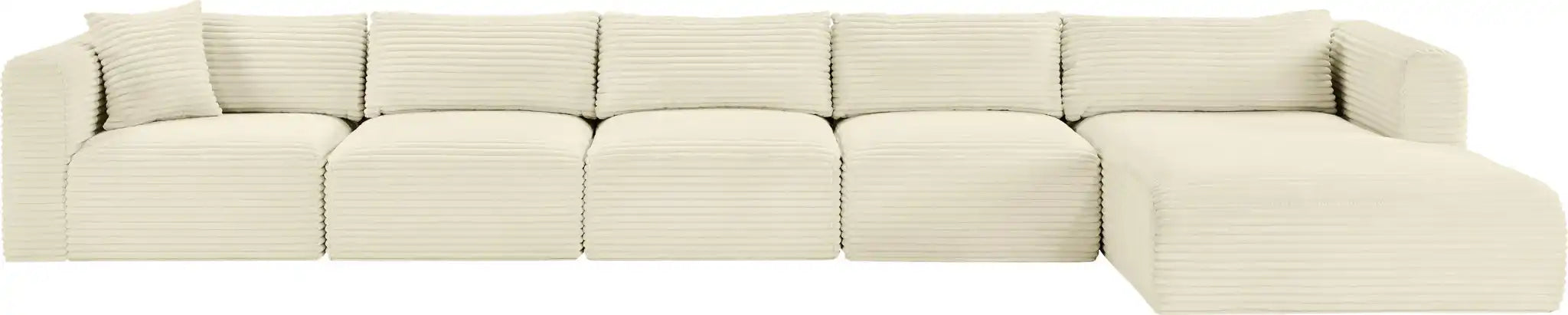 Shaggy - 5 Piece Modular Sectional With Chaise