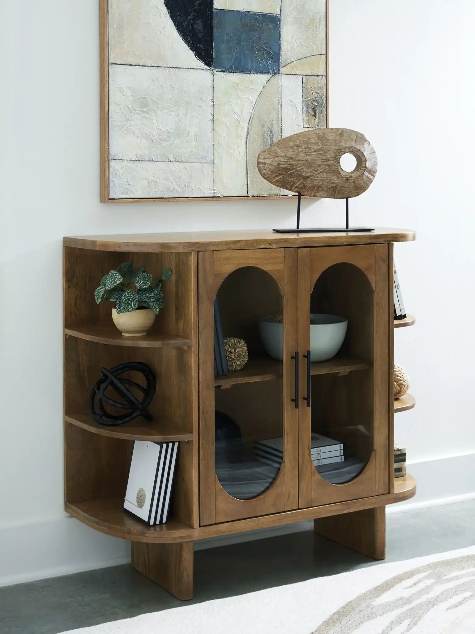 Niall - Accent Cabinet - Light Brown - Best Buy Furniture