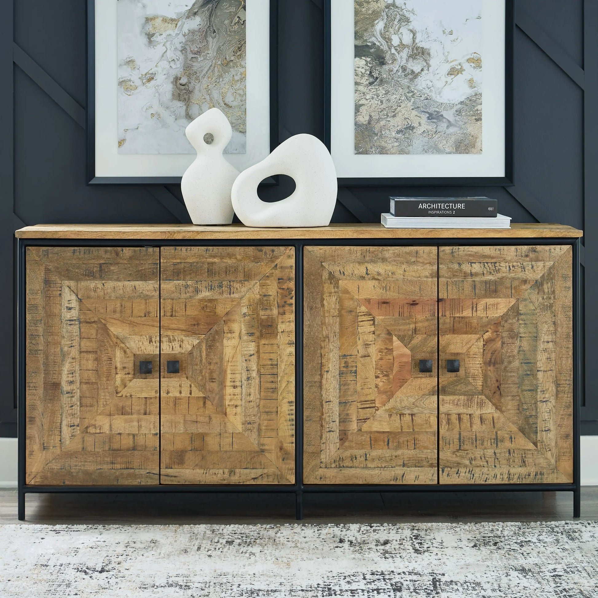 Camney - Accent Cabinet - Brown / Black - Best Buy Furniture