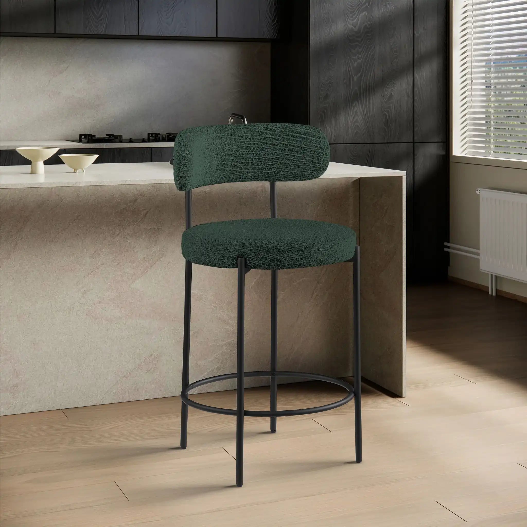 Beacon - Boucle Fabric Stool (Set of 2)