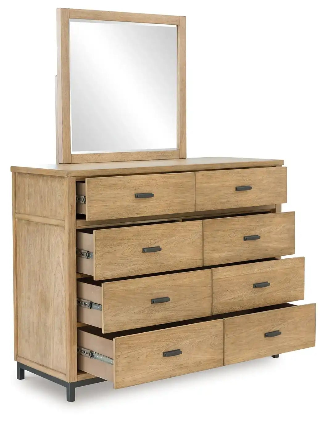 Tomtyn - Dresser And Mirror - Light Brown - Best Buy Furniture