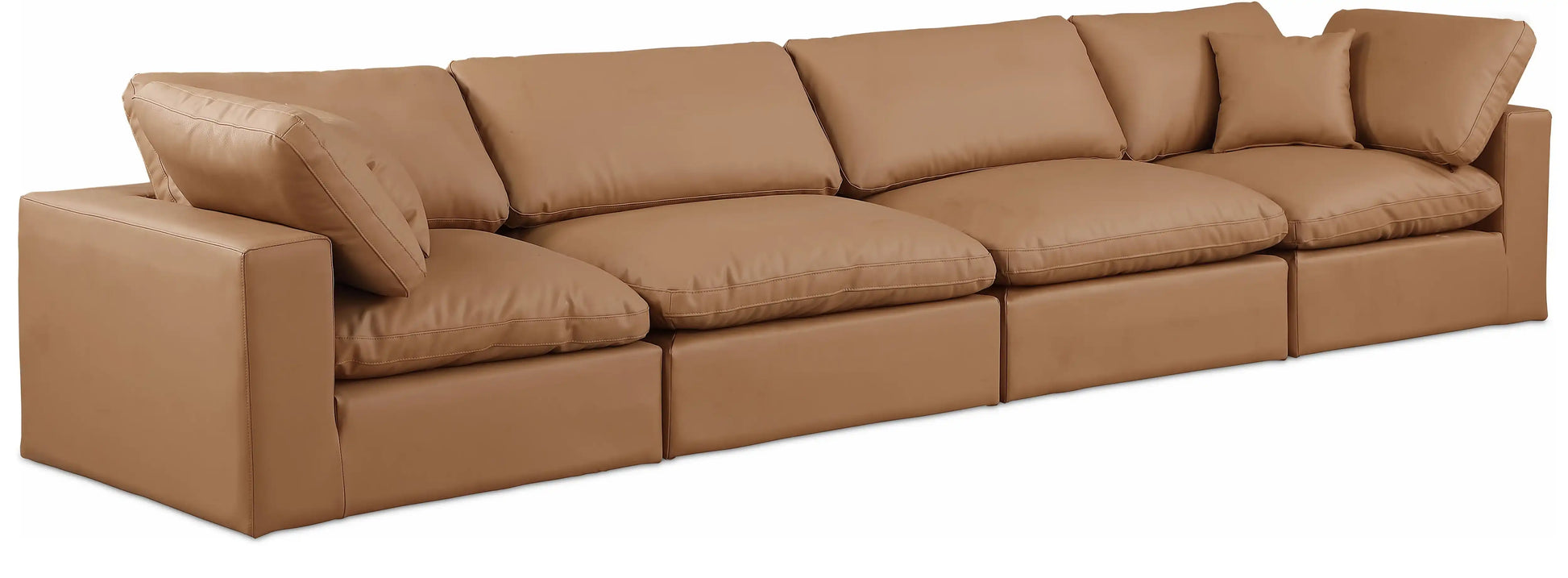 Comfy - Faux Leather Modular Sofa 4 Seats - Best Buy Furniture