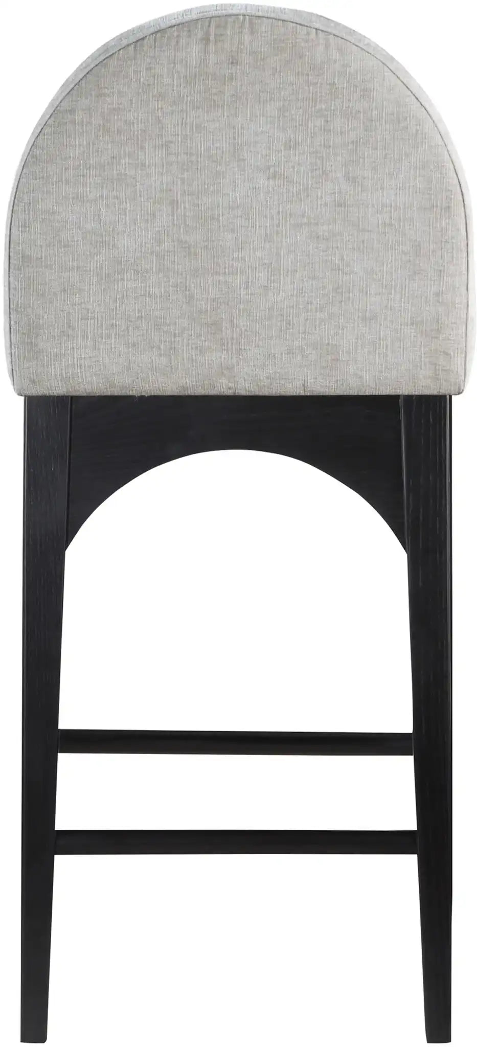 Waldorf - Chenille Stool With Black Legs