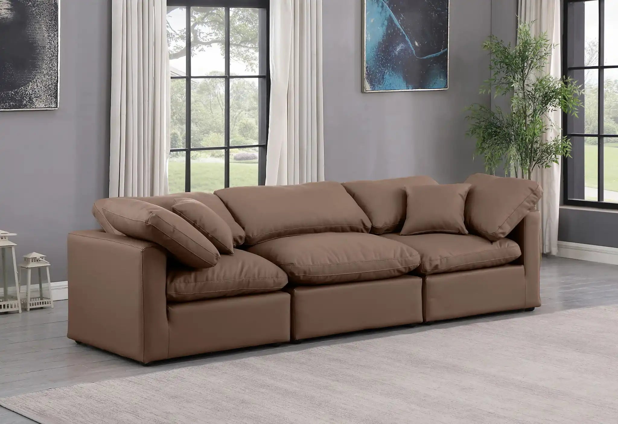 Indulge - Faux Leather 3 Seat Modular Sofa