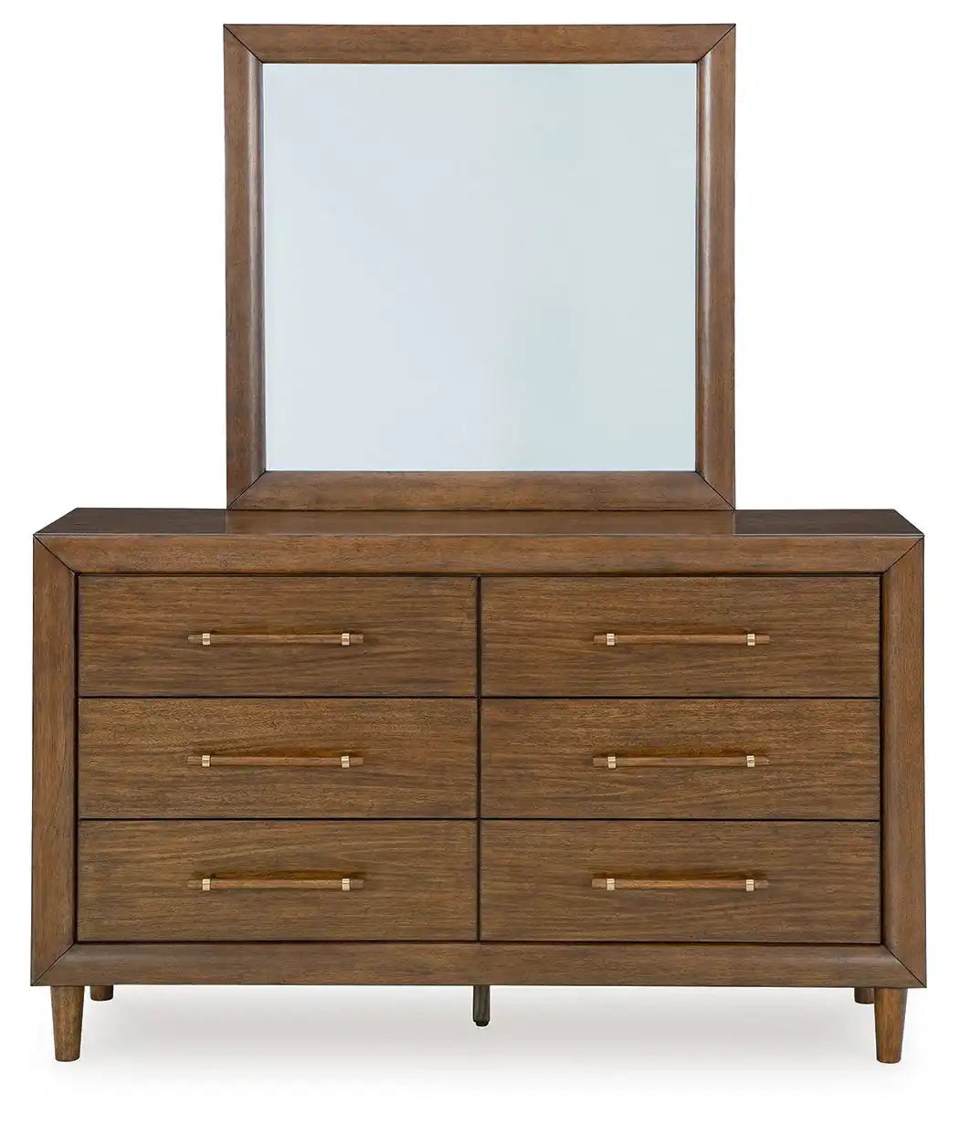 Lyncott - Dresser And Mirror - Brown - Best Buy Furniture