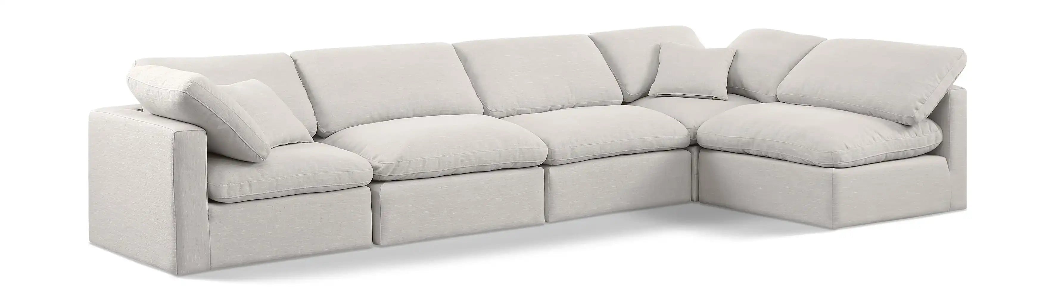 Indulge - Linen 5 Piece Modular Sectional - Best Buy Furniture