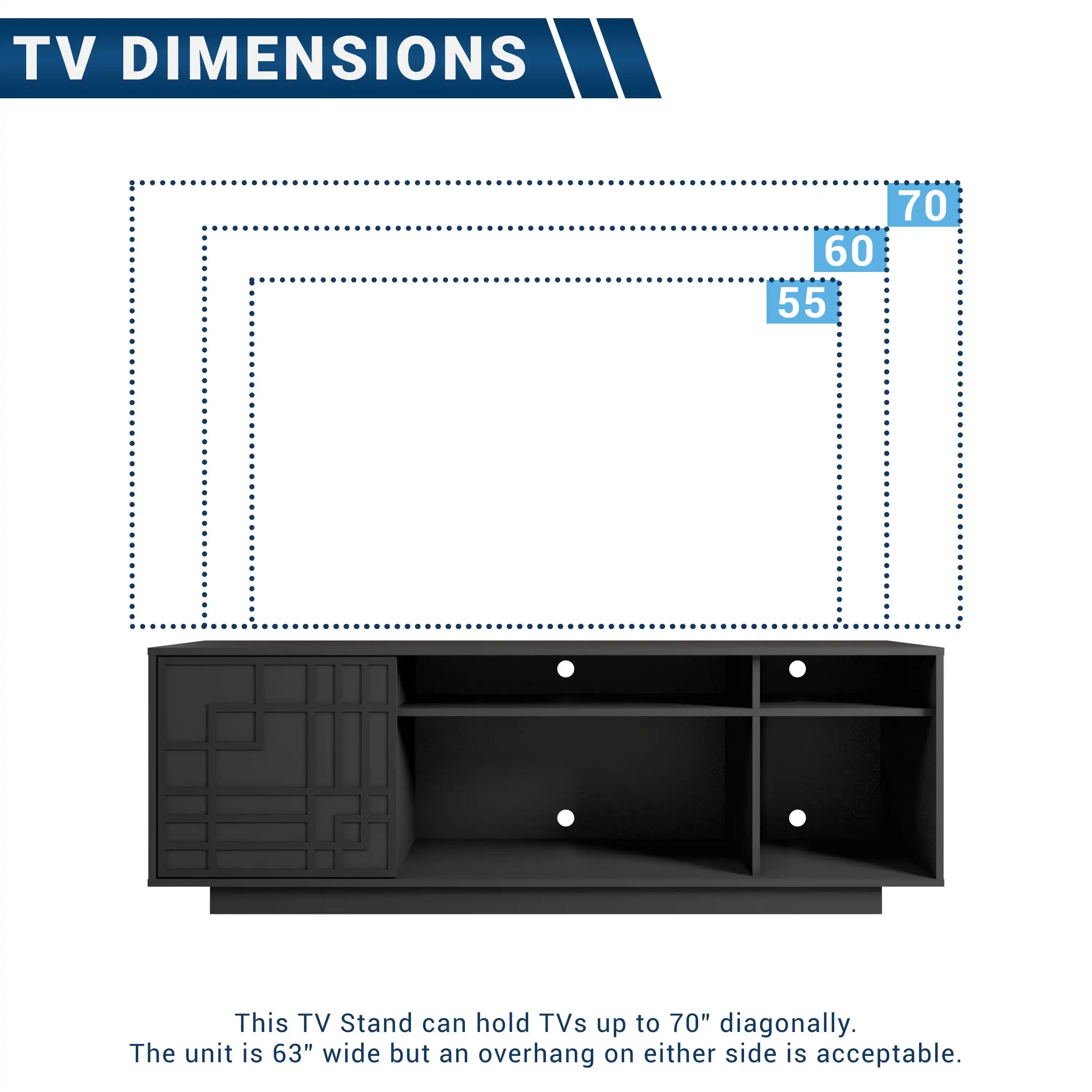Techni Mobili Contemporary TV Stand for TVs Up to 70 IN., Black - Best Buy Furniture