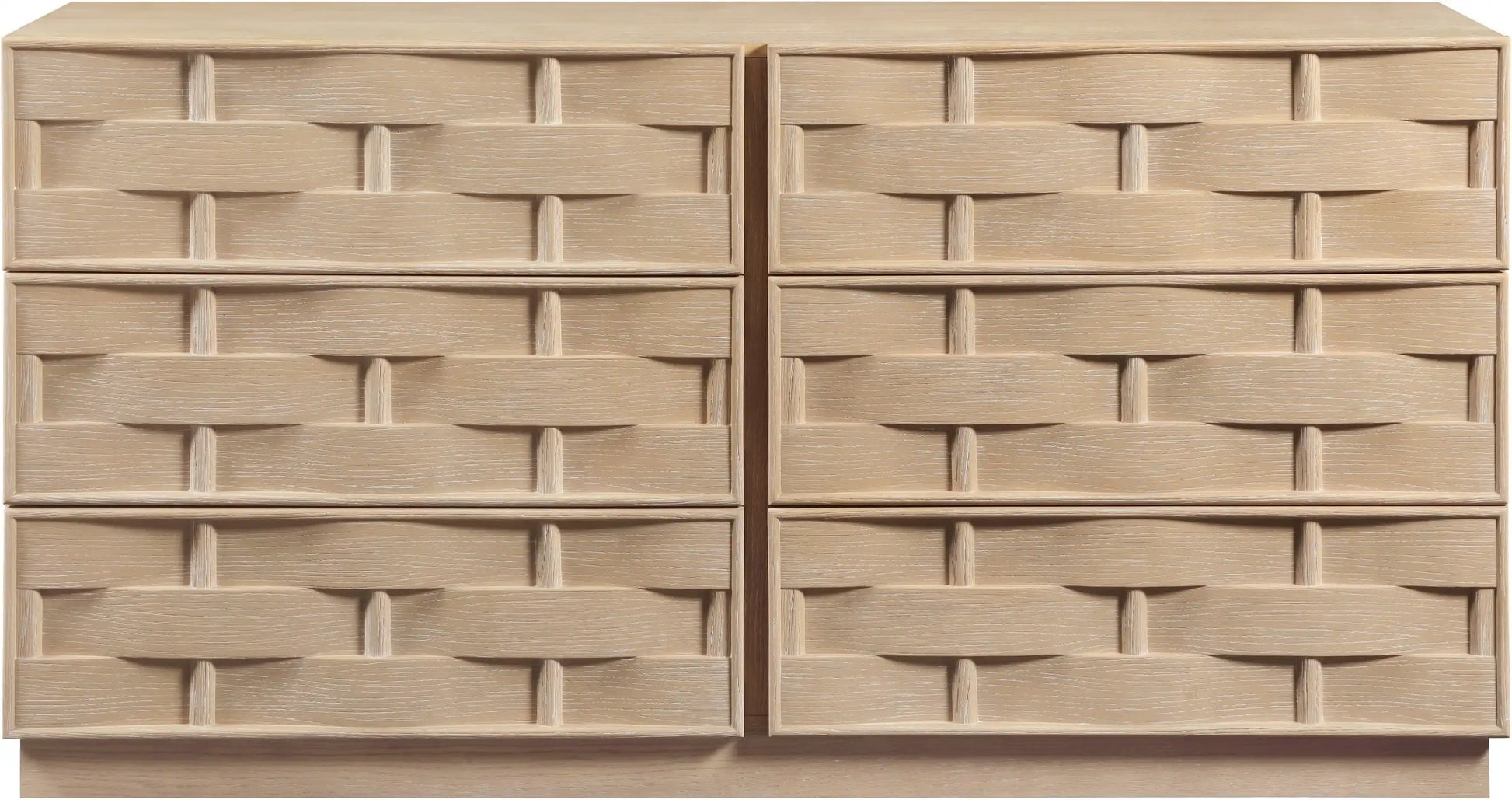 Weave Oak Veneer Dresser - Best Buy Furniture