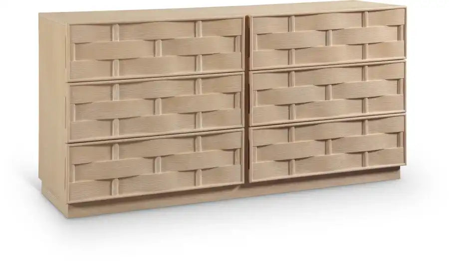 Weave Oak Veneer Dresser - Best Buy Furniture