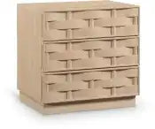 Weave Oak Veneer Nightstand - Best Buy Furniture