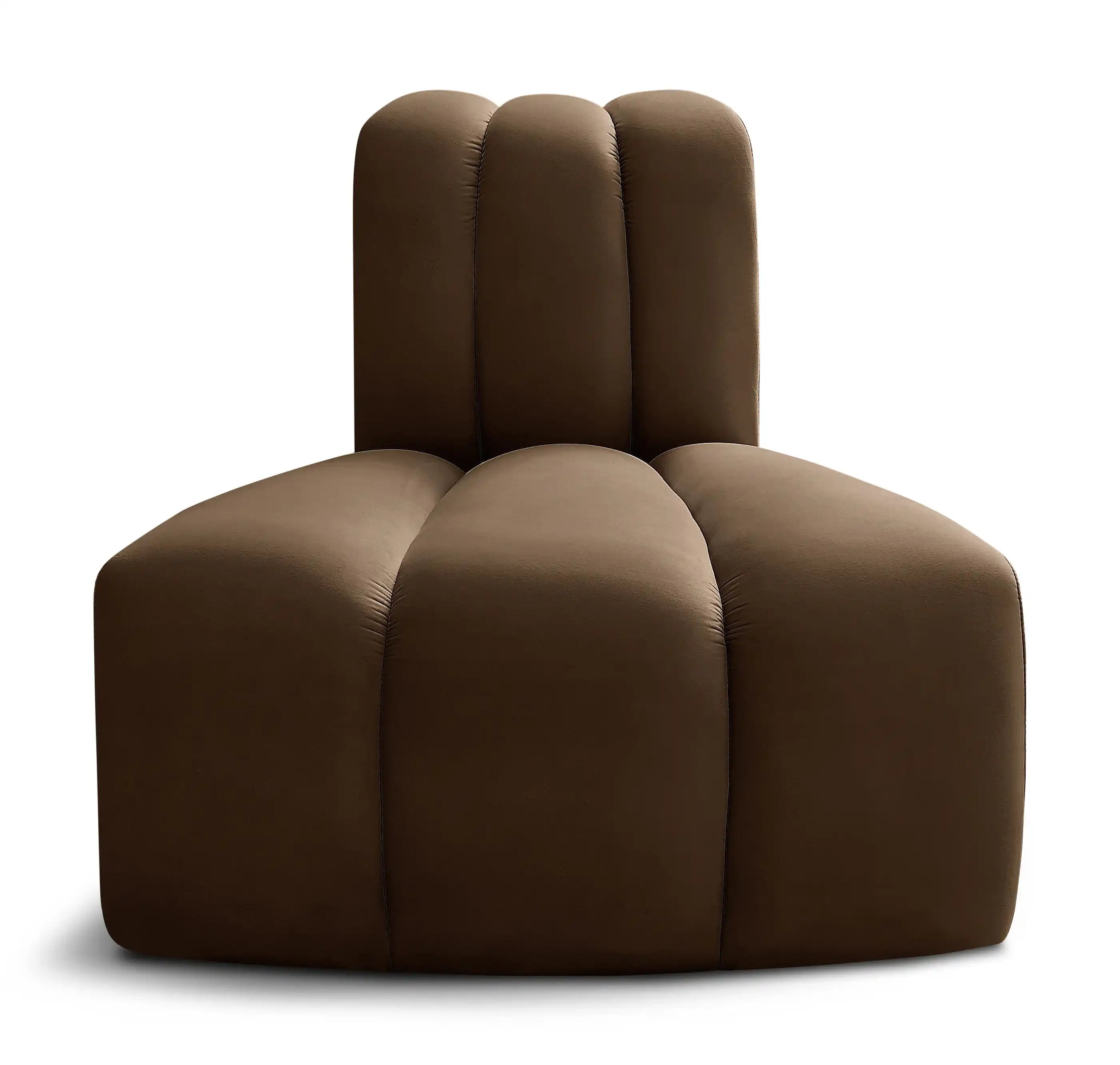 Arc - Velvet Reverse Corner Chair - Best Buy Furniture
