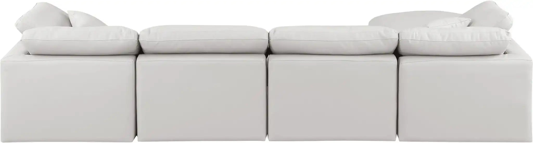 Indulge - Faux Leather 5 Piece Modular Sectional With Chaise