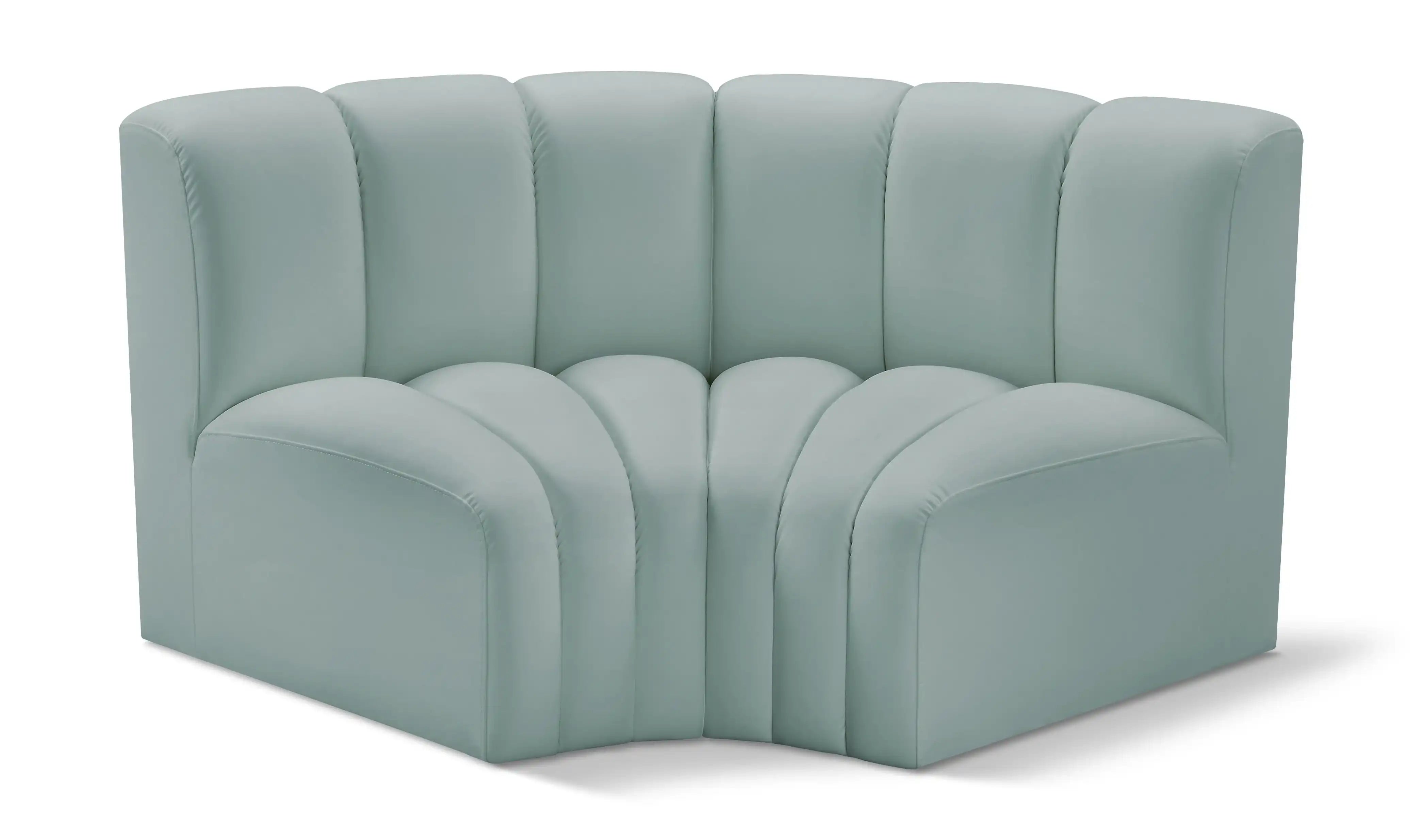Arc - Faux Leather 2 Piece Modular Sofa - Best Buy Furniture
