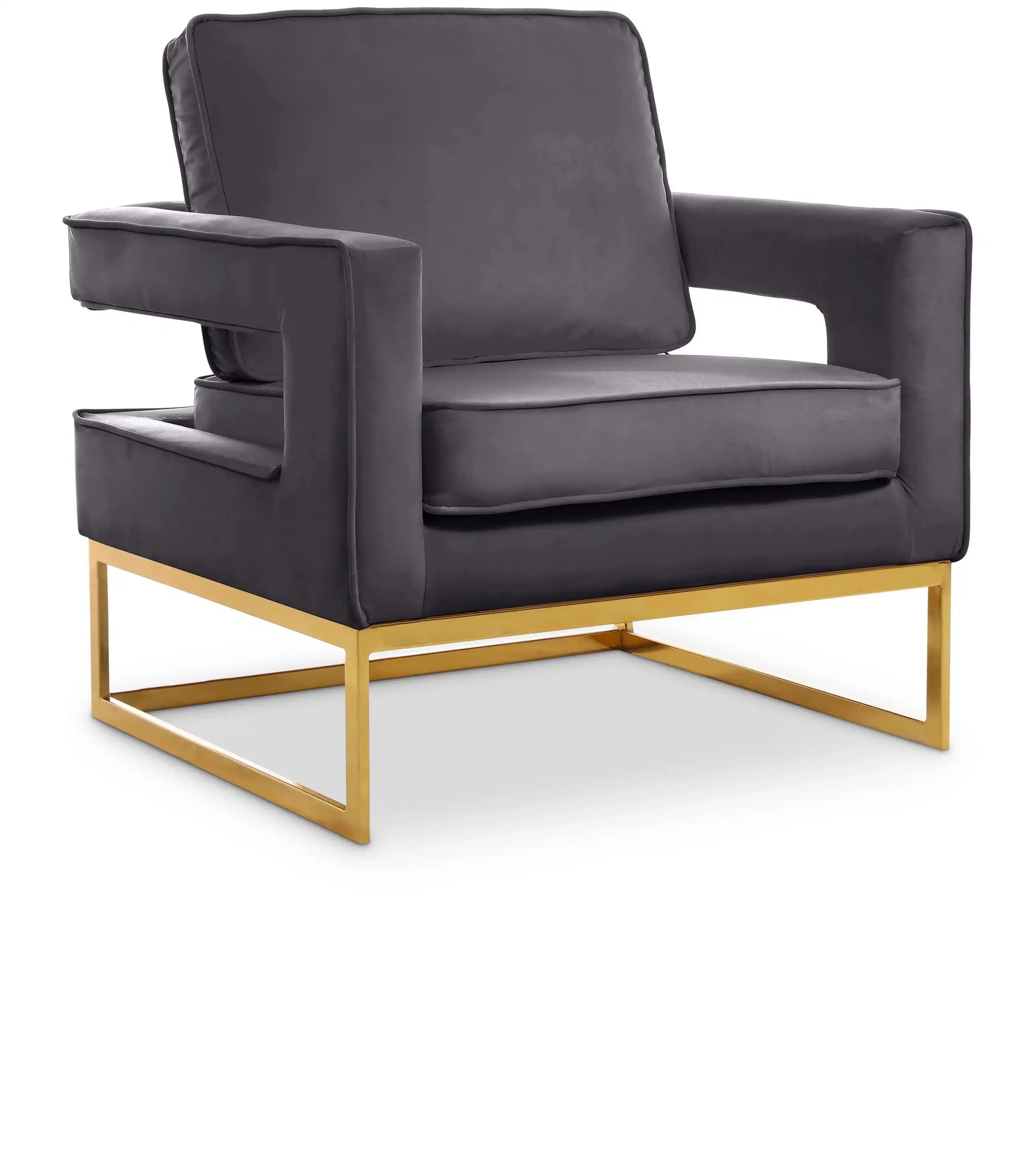 Noah - Accent Chair with Gold Legs - Best Buy Furniture