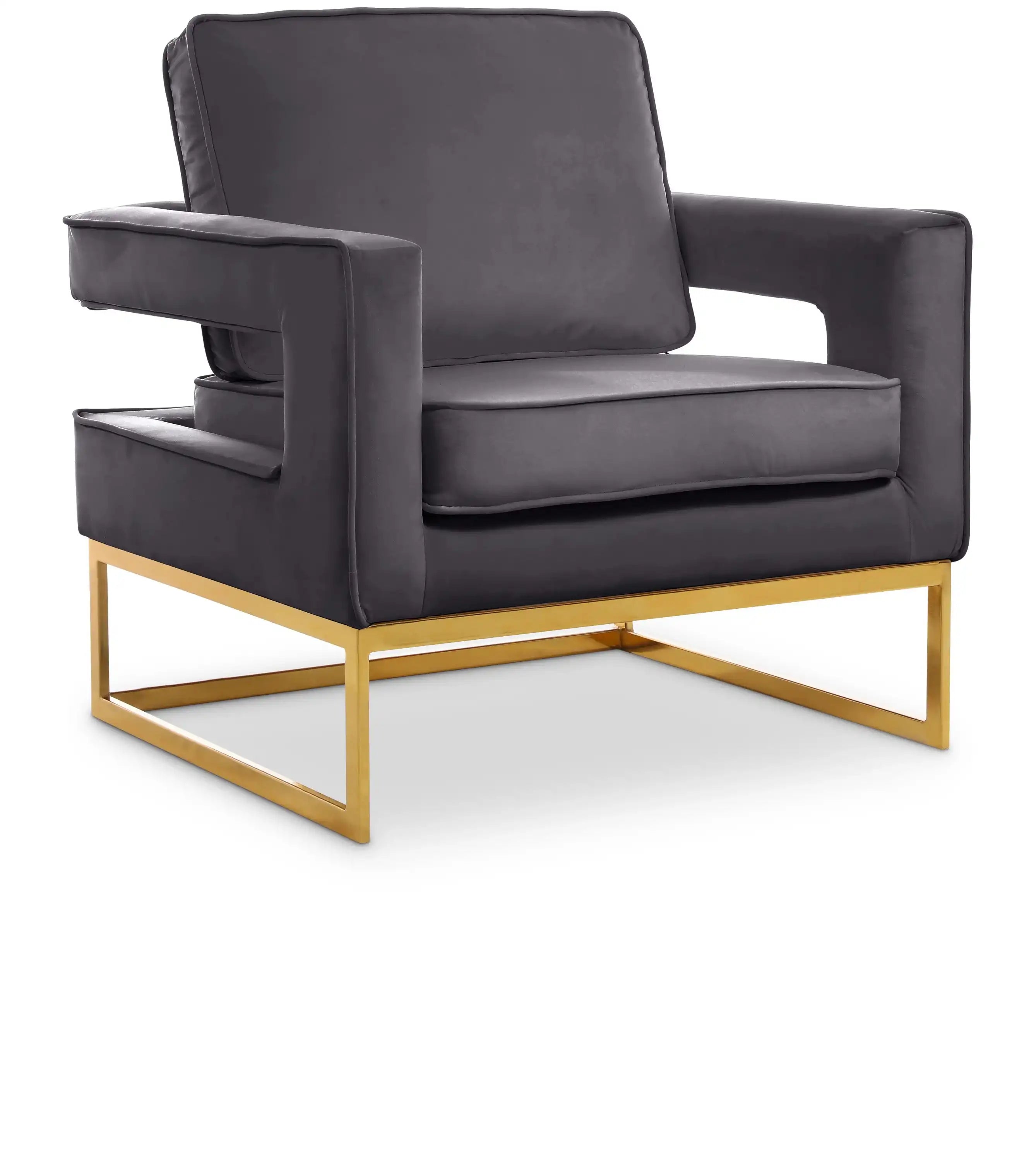 Noah - Accent Chair with Gold Legs - Best Buy Furniture