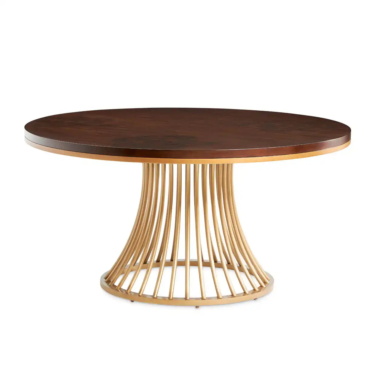 Camellia Field - Round Dining Table - Dark Brown / Gold - Best Buy Furniture
