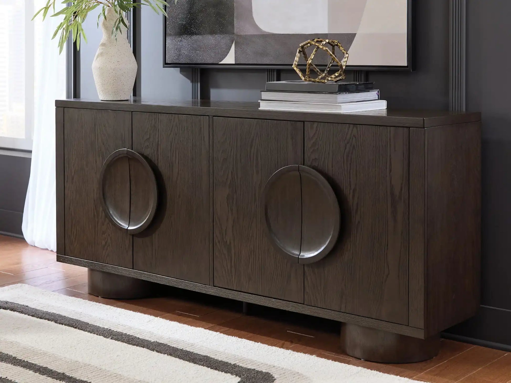 Veeda - Accent Cabinet - Dark Brown - Best Buy Furniture