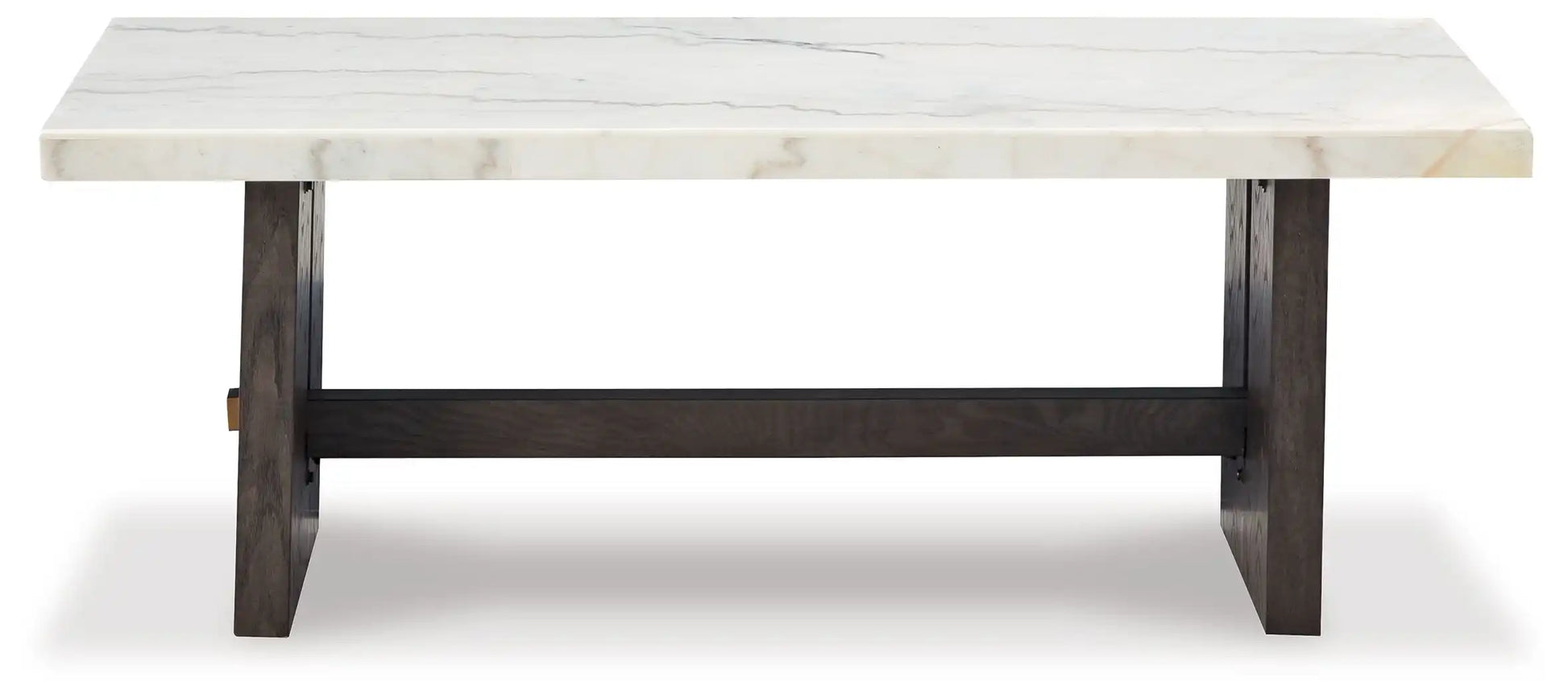 Burkhaus - Rectangular Cocktail Table - White / Dark Brown - Best Buy Furniture