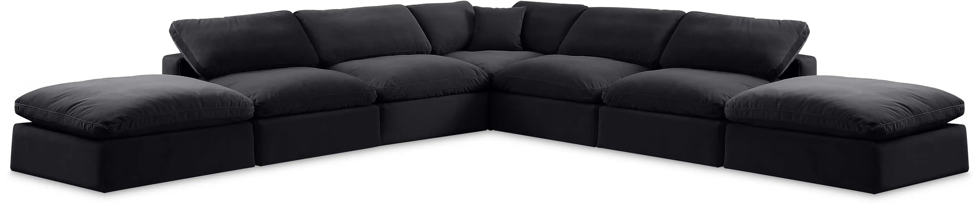 Comfy - 7 Piece Velvet Modular Corner Sectional - Best Buy Furniture