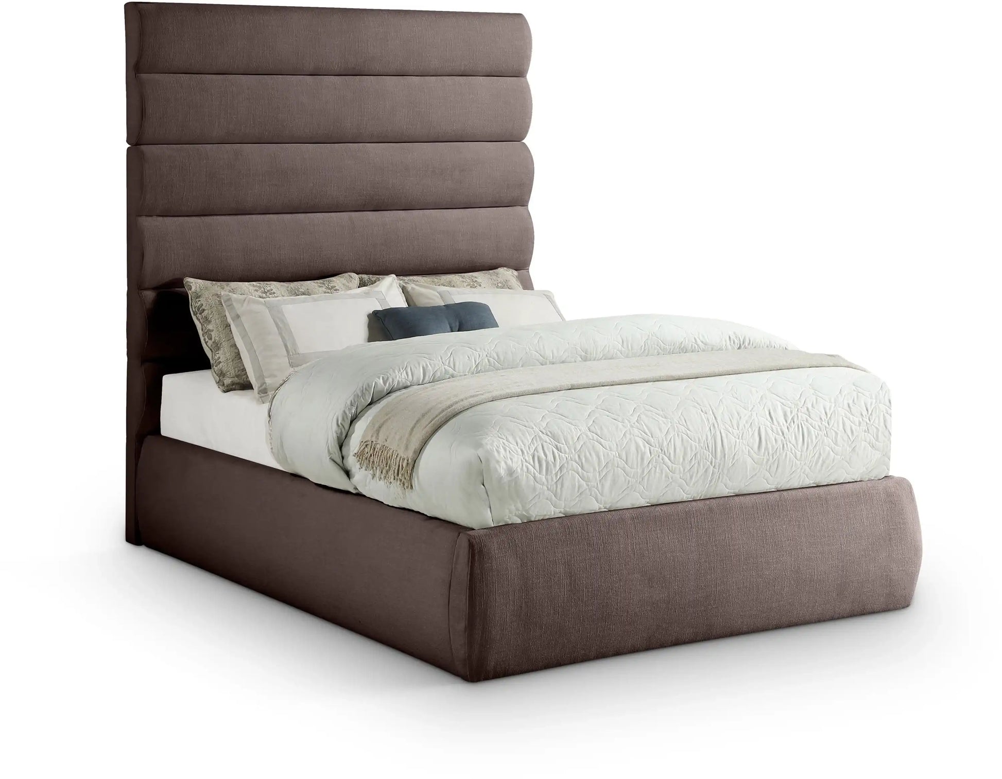 Adam - Linen Fabric Bed With 70.5" Headboard - Best Buy Furniture