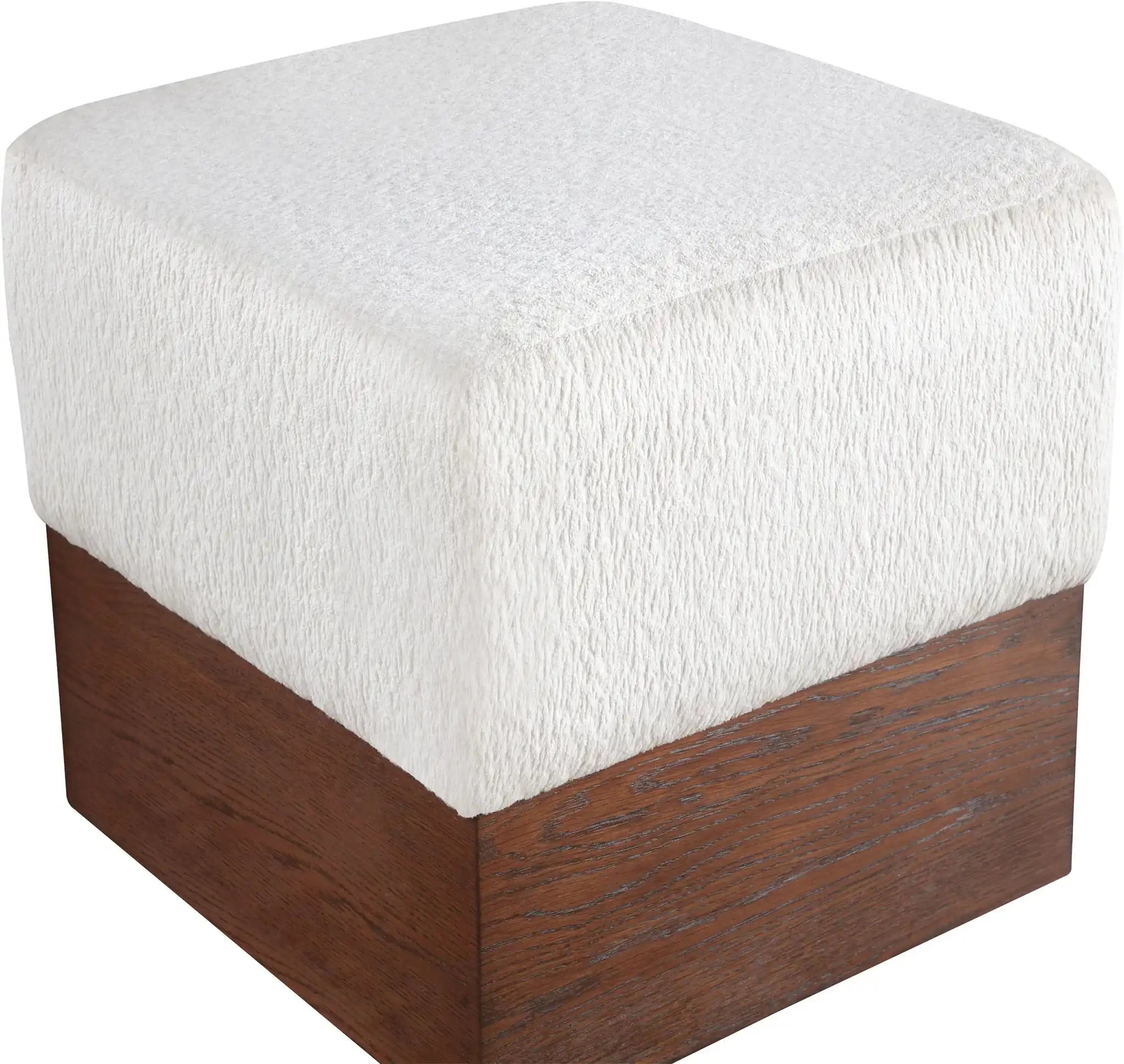 Havre - Ottoman / Stool With Brown Base