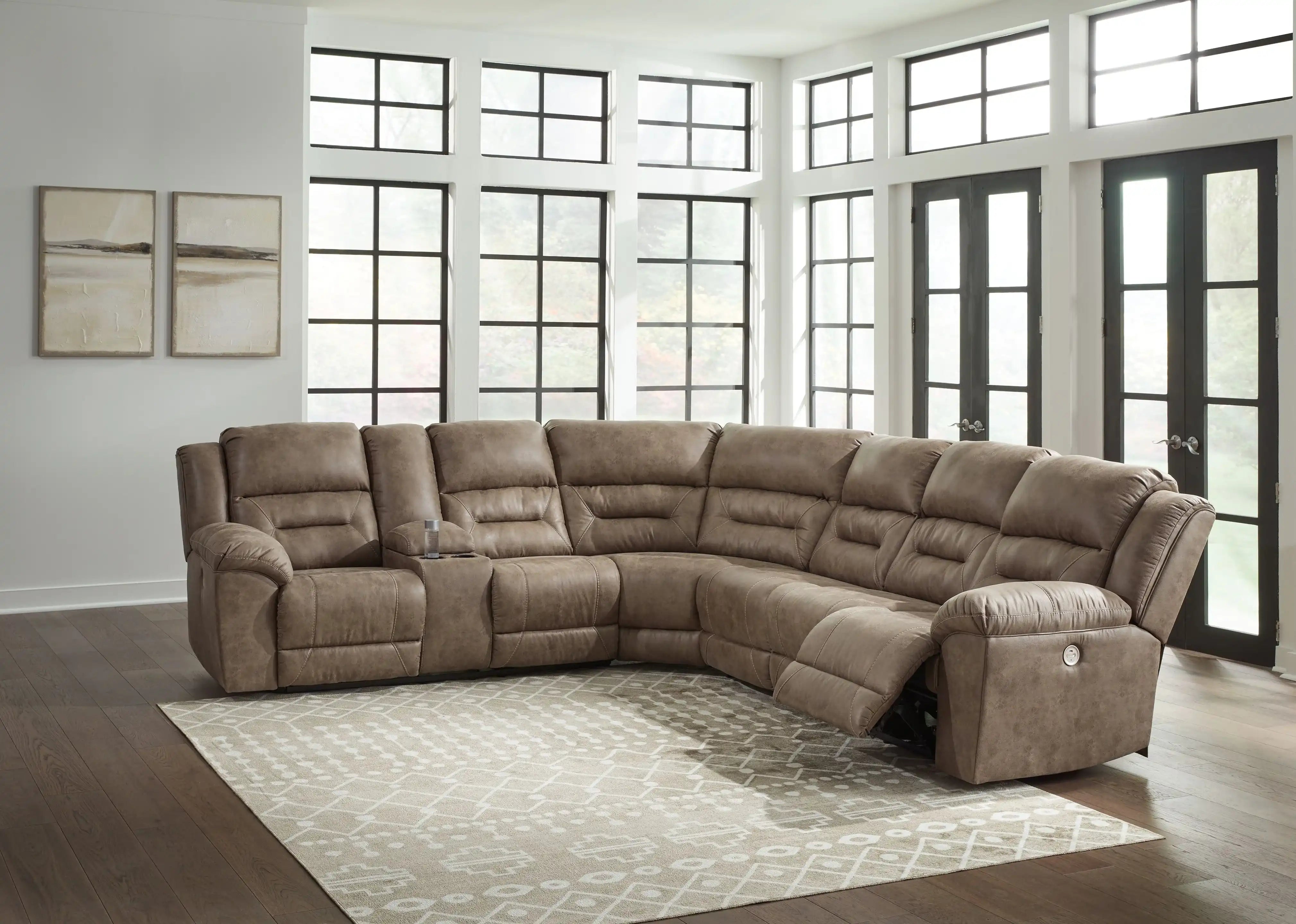 Ravenel - Power Reclining Sectional - Best Buy Furniture