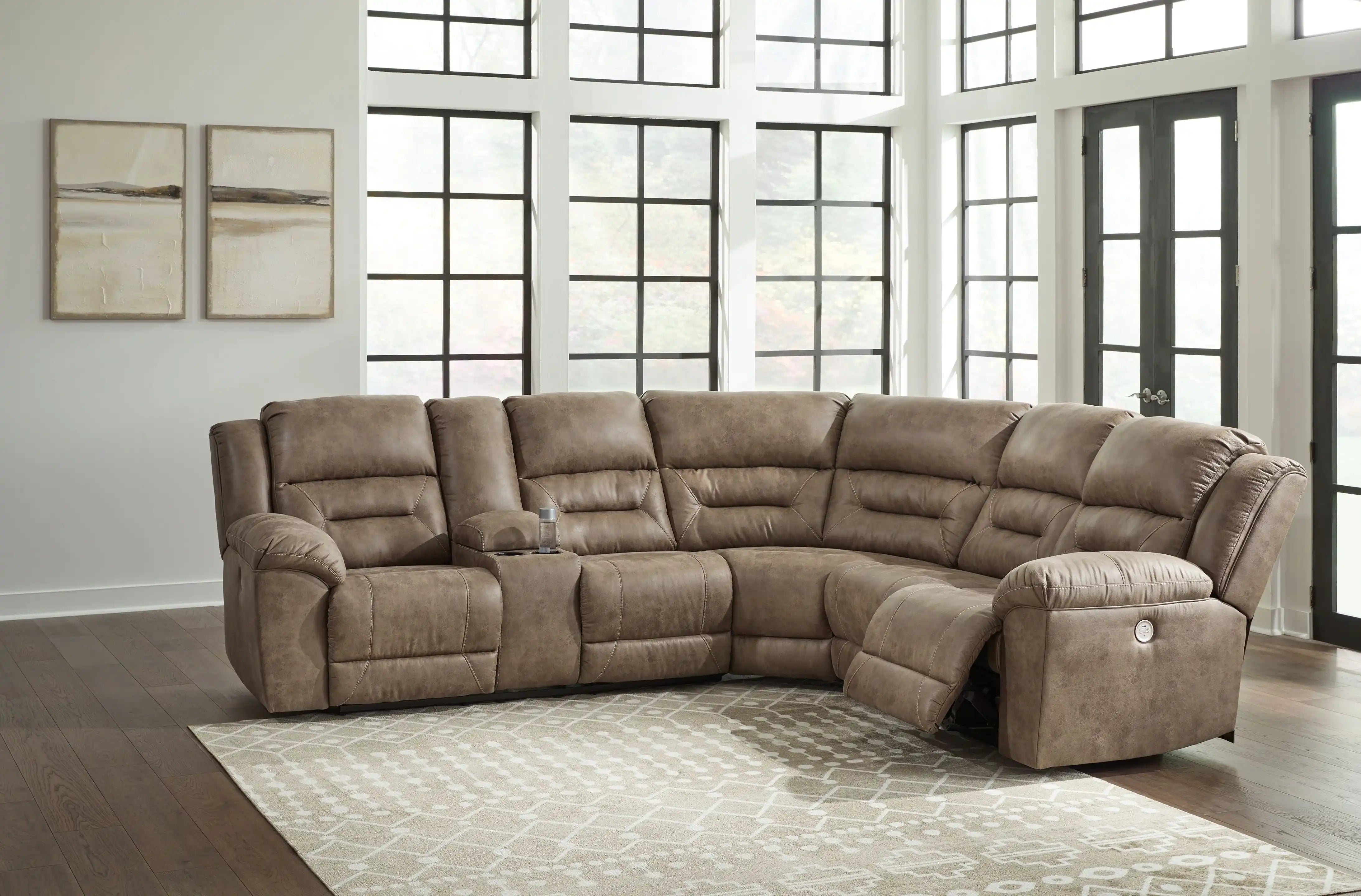 Ravenel - Power Reclining Sectional - Best Buy Furniture