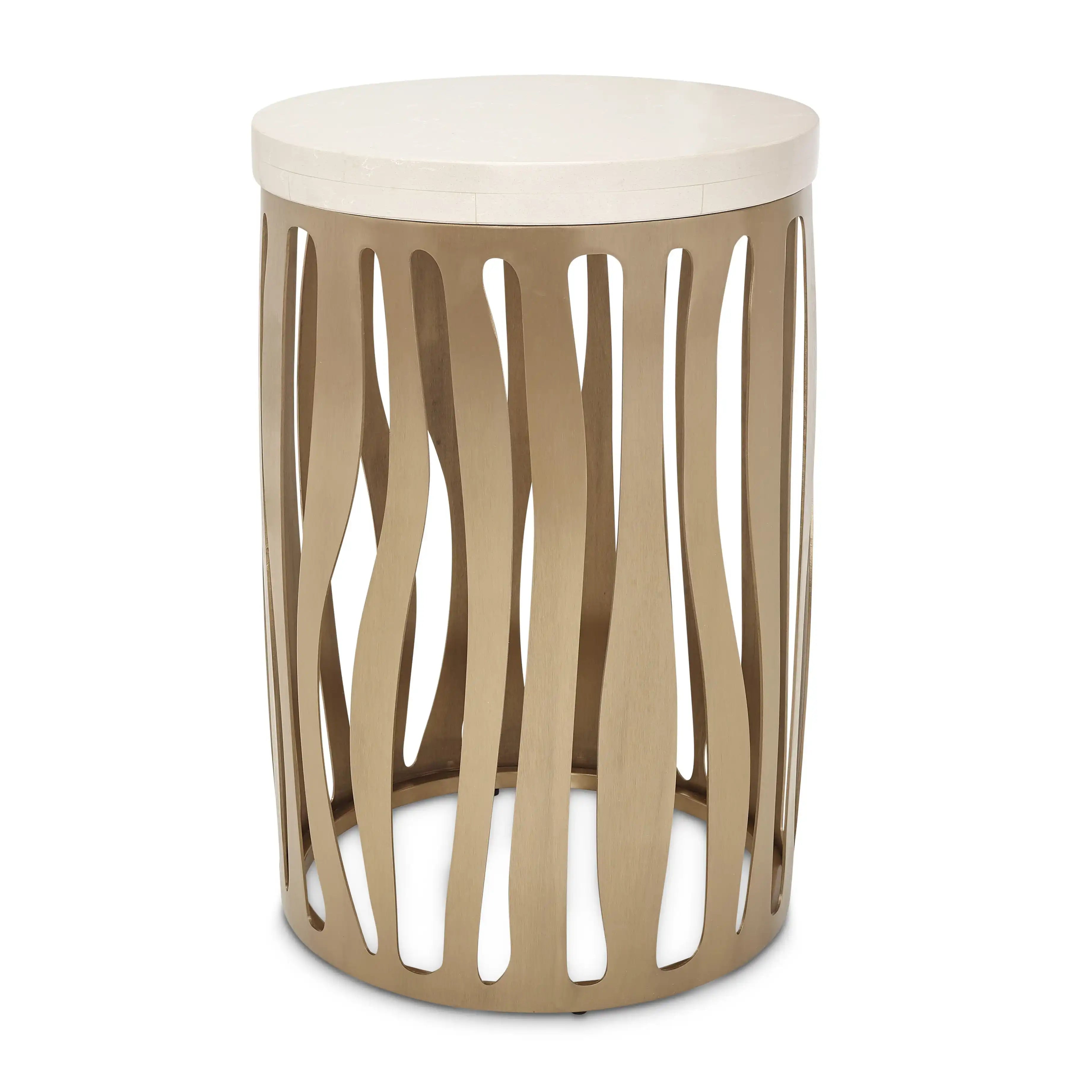 La Rachelle - Round Chairside Table - Chardonnay - Best Buy Furniture