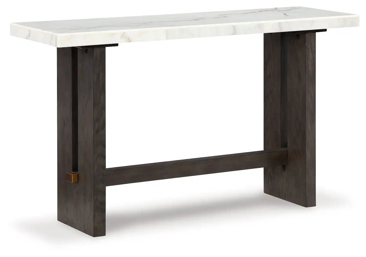 Burkhaus - Sofa Table - White / Dark Brown - Best Buy Furniture