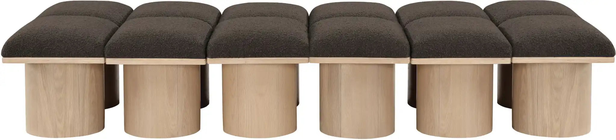 Pavilion - 12 Piece Modular Bench With Natural Base