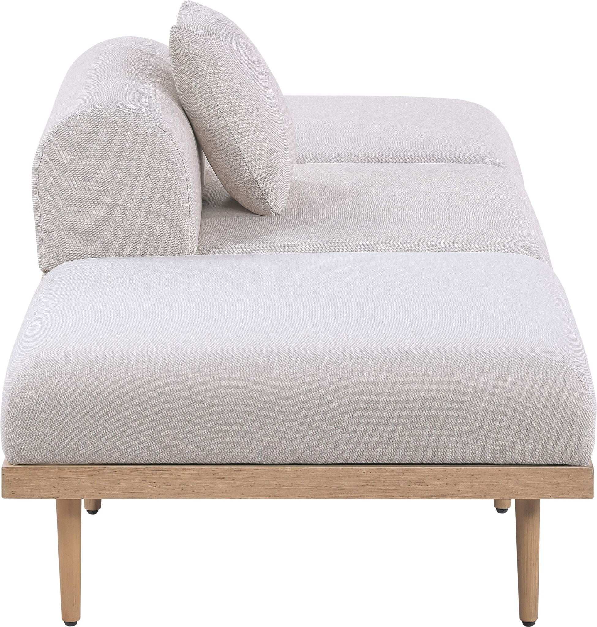 Laguna - 3 Piece Resilient Water Resistant Fabric Outdoor Patio Armless Modular Sofa