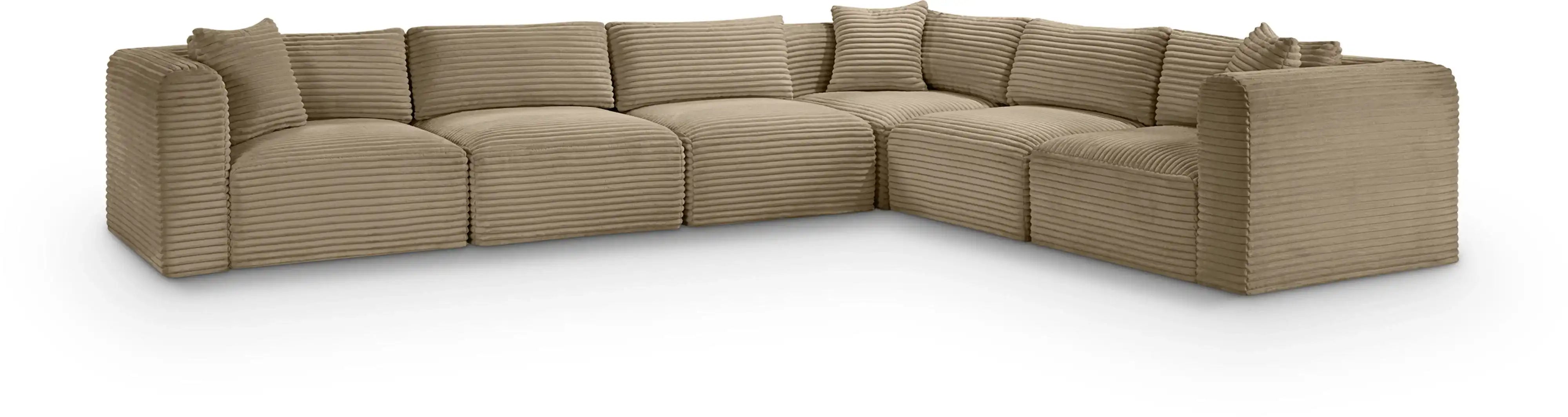 Shaggy - Fabric 6 Piece Modular Corner Sectional - Best Buy Furniture