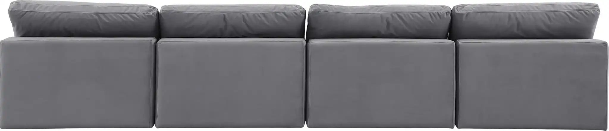 Comfy - Velvet Modular Armless Sofa 4 Seats