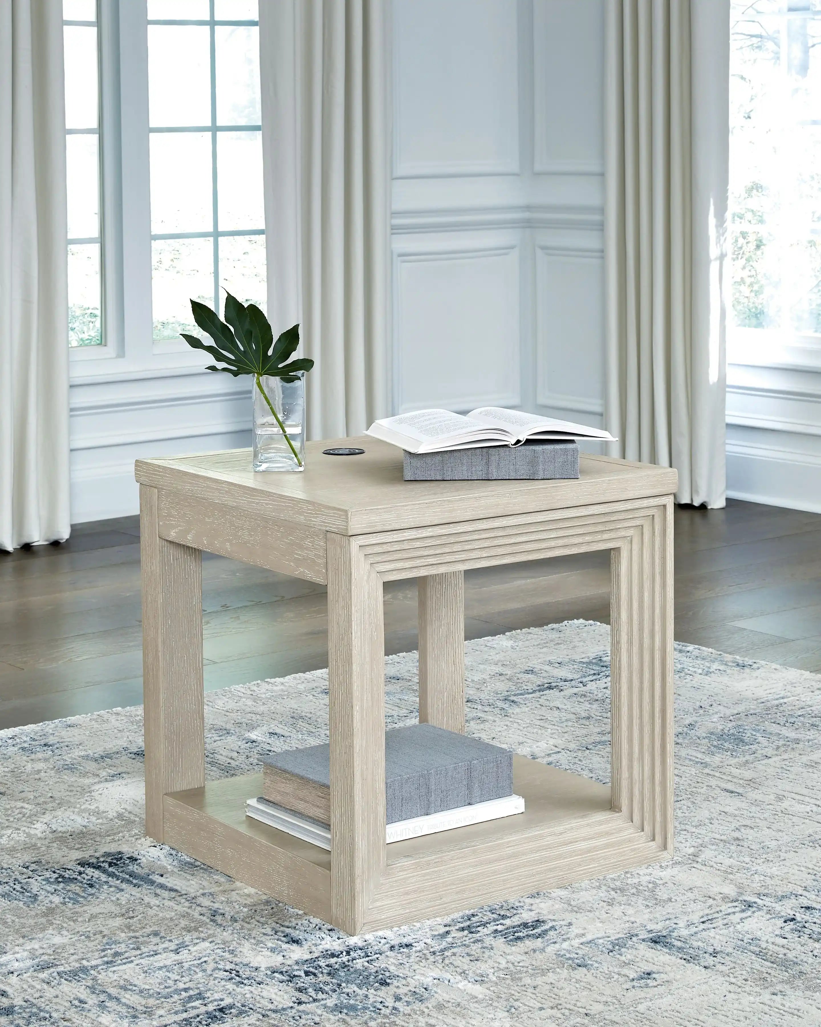 Marxhart - Square End Table - Bisque - Best Buy Furniture