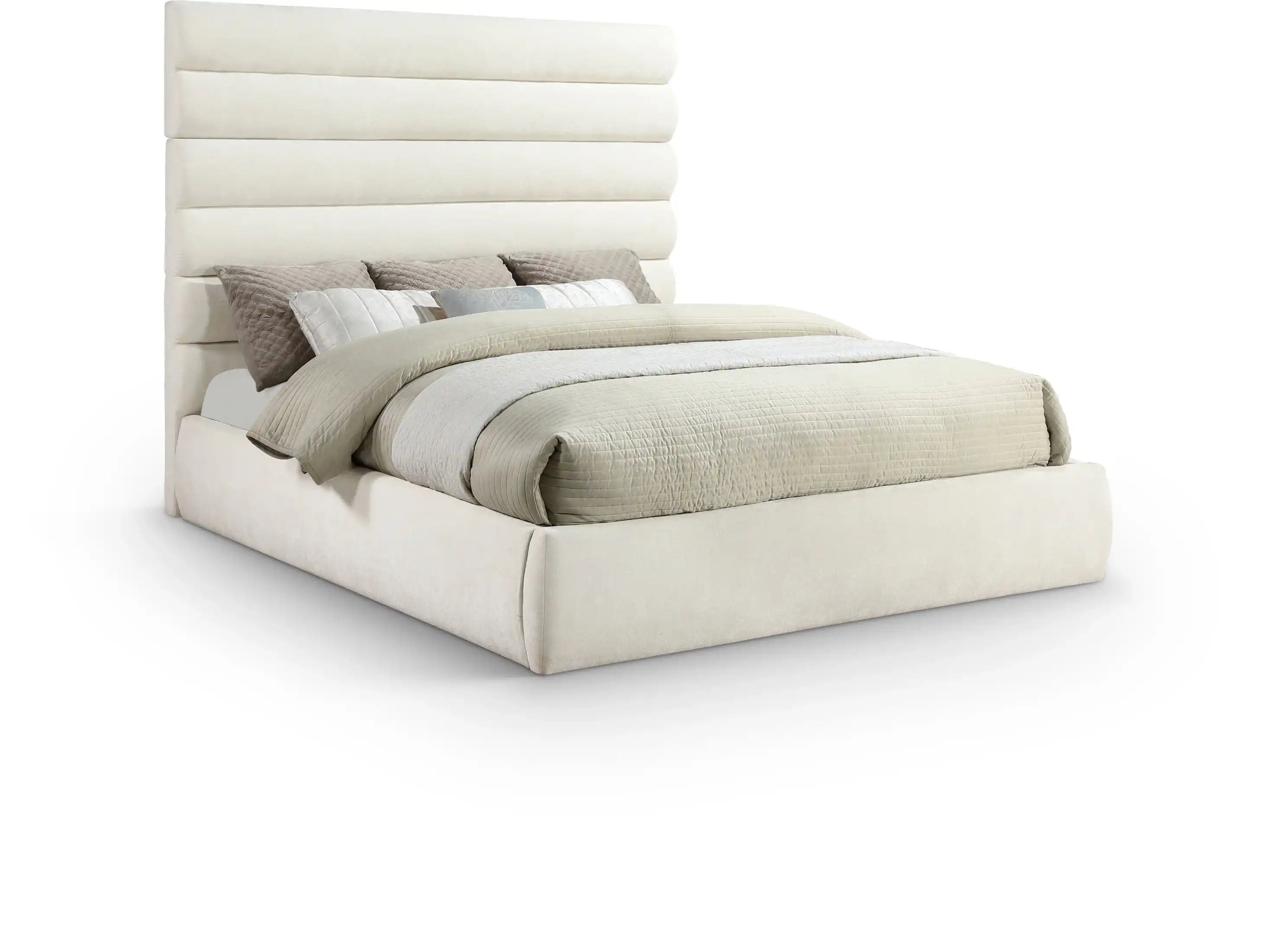 Adam - Chenille Fabric Bed With 70.5" Headboard - Best Buy Furniture