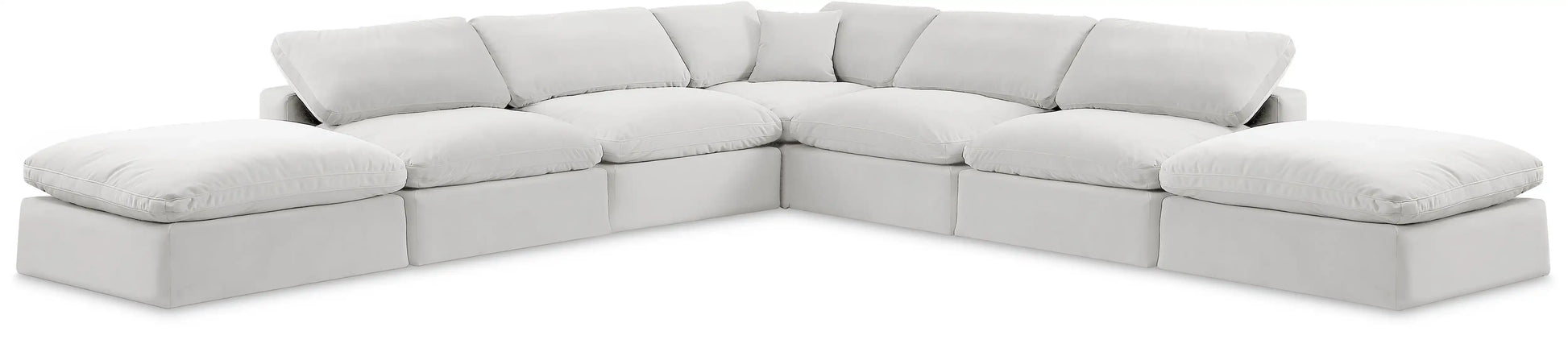 Comfy - 7 Piece Velvet Modular Corner Sectional - Best Buy Furniture